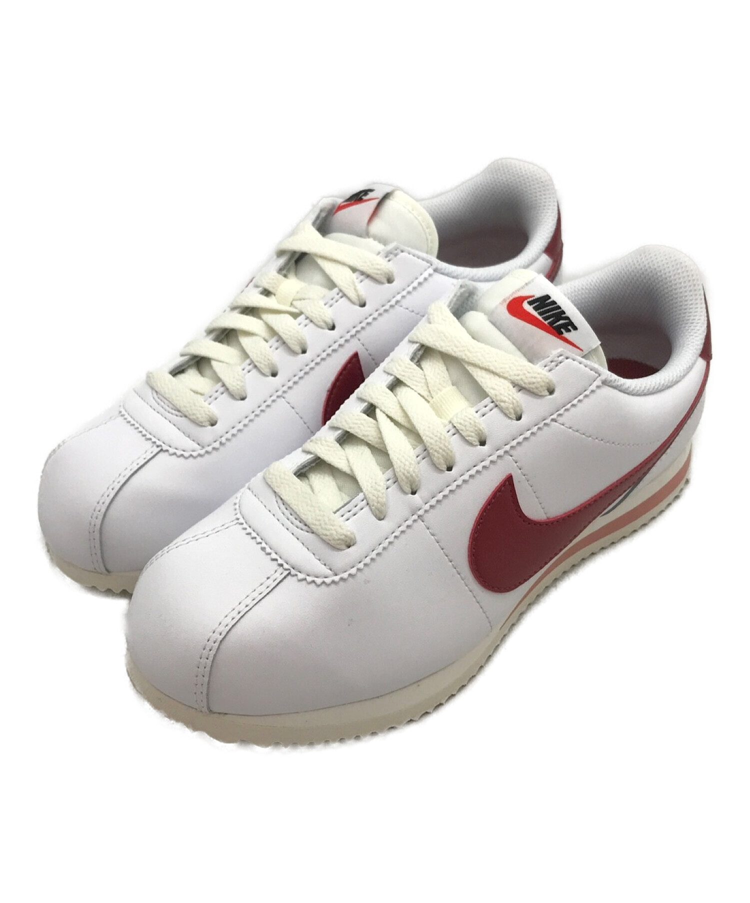 NIKE (ナイキ) Wmns Cortez / コルテッツ / ローカットスニーカー ホワイト×レッド（Cedar） サイズ:24.5㎝