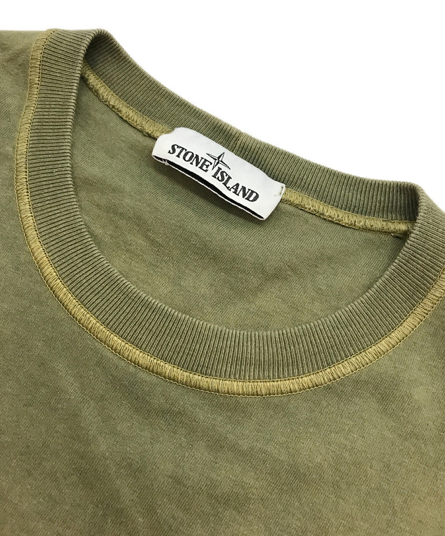 STONE ISLAND (ストーンアイランド) ロゴワンポイントＴシャツ / 半袖Ｔシャツ カーキ サイズ:XL