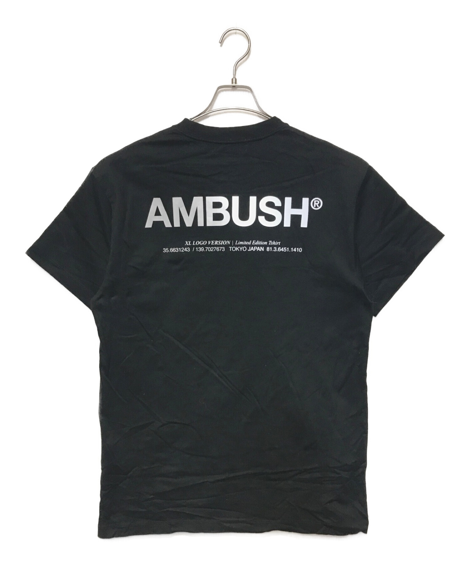 中古・古着通販】AMBUSH (アンブッシュ) ロゴプリントTシャツ ブラック