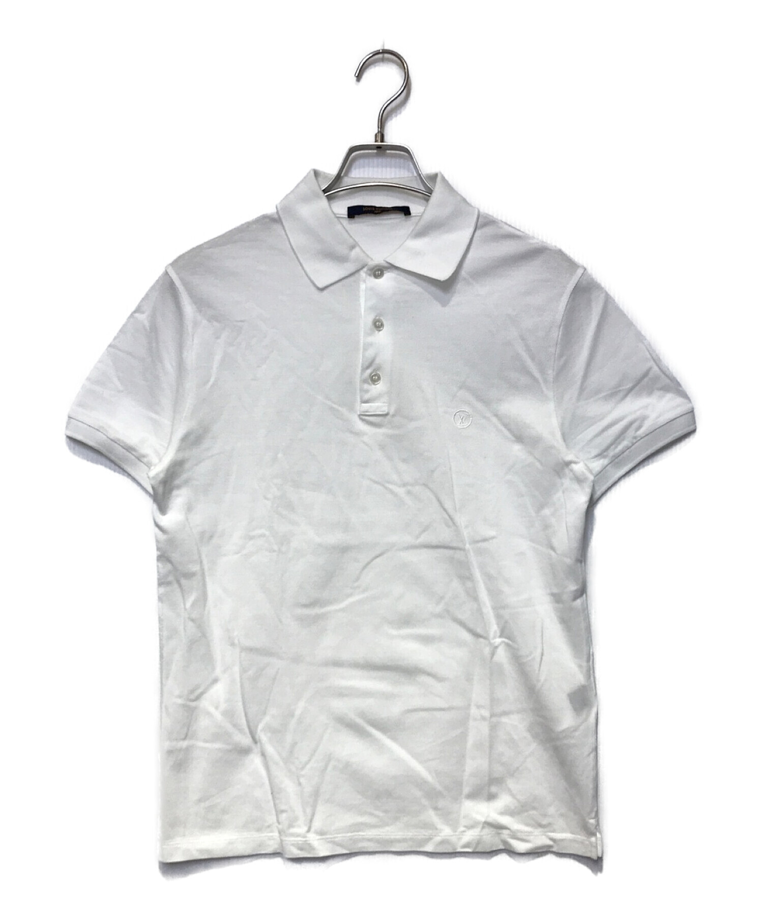 LOUIS VUITTON (ルイ ヴィトン) サークルLV刺繍ポロシャツ ホワイト サイズ:XS