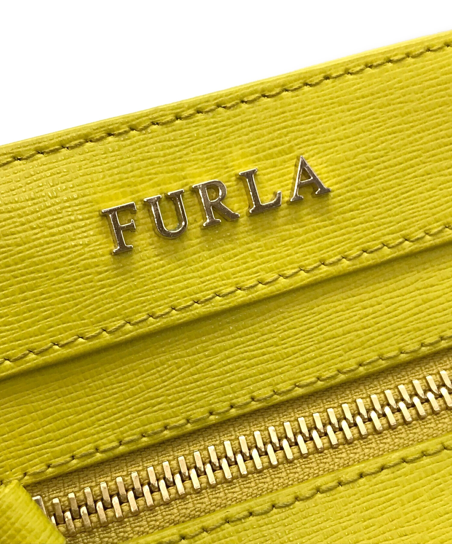 中古・古着通販】FURLA (フルラ) チェーンショルダーバッグ イエロー