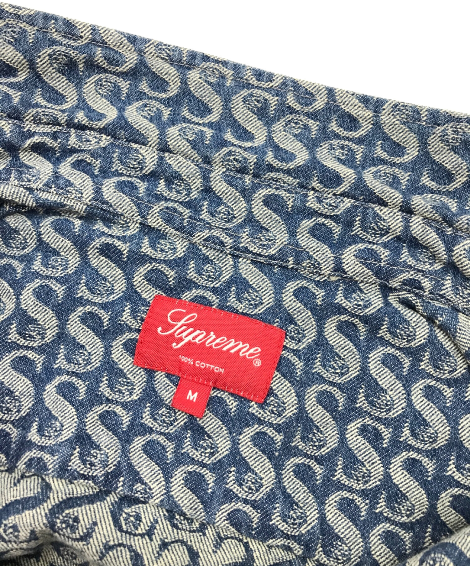 Supreme Monogram Denim Shirt Blue Sサイズ - トップス