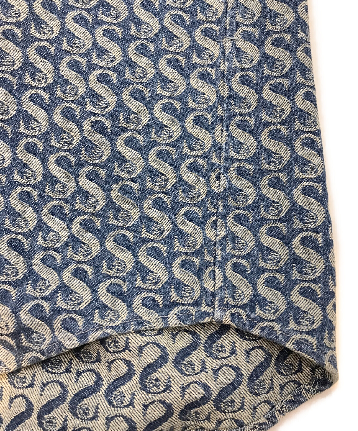 SUPREME (シュプリーム) Monogram Denim Shirt モノグラムデニムシャツ / 長袖シャツ / 21AW インディゴ サイズ:M