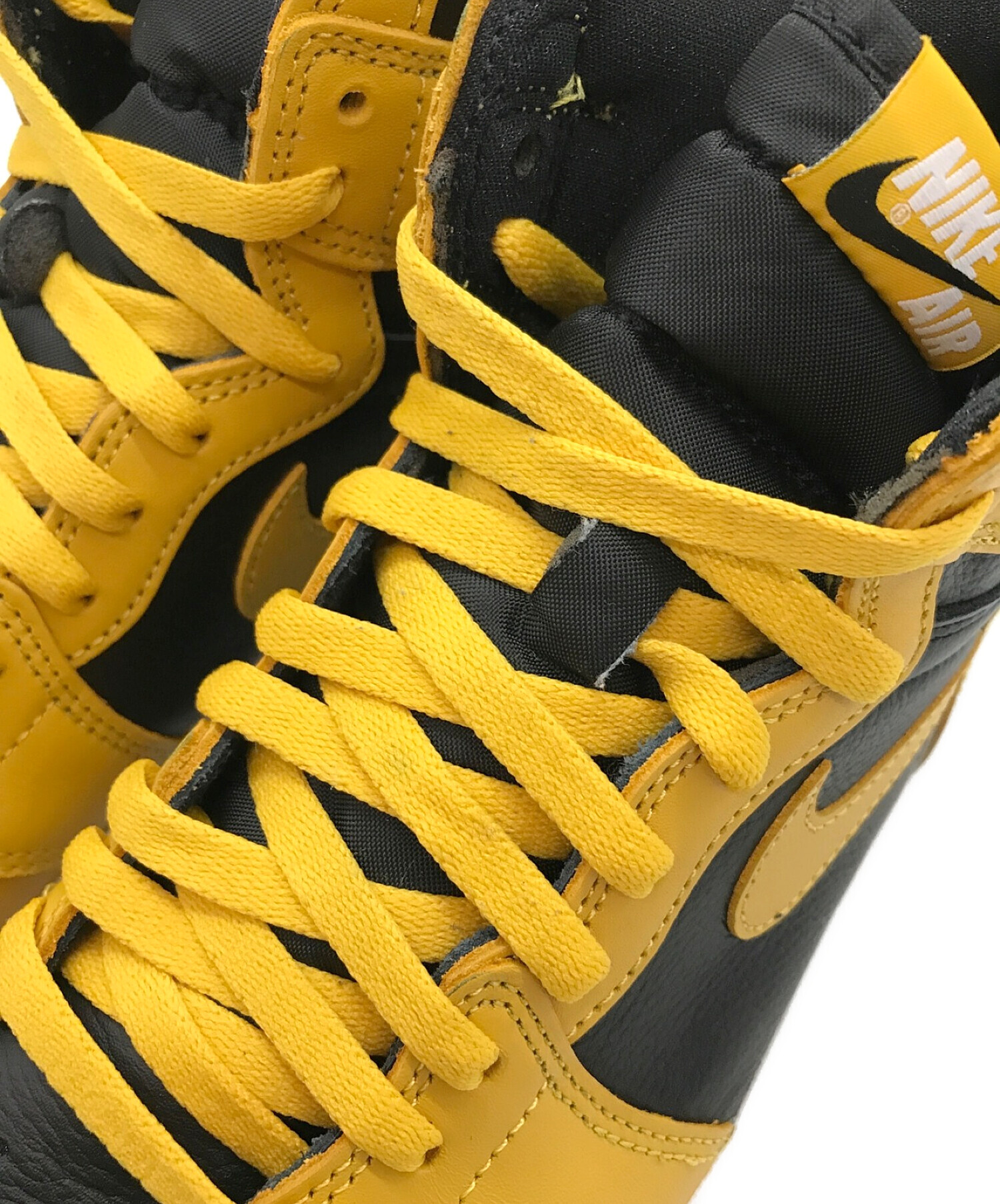 NIKE (ナイキ) AIR JORDAN 1 RETRO HIGH OG / エア ジョーダン 1 レトロ ハイ オリジナル ポレン /  ハイカットスニーカー / バスケットボールシューズ イエロー×ブラック サイズ:27㎝