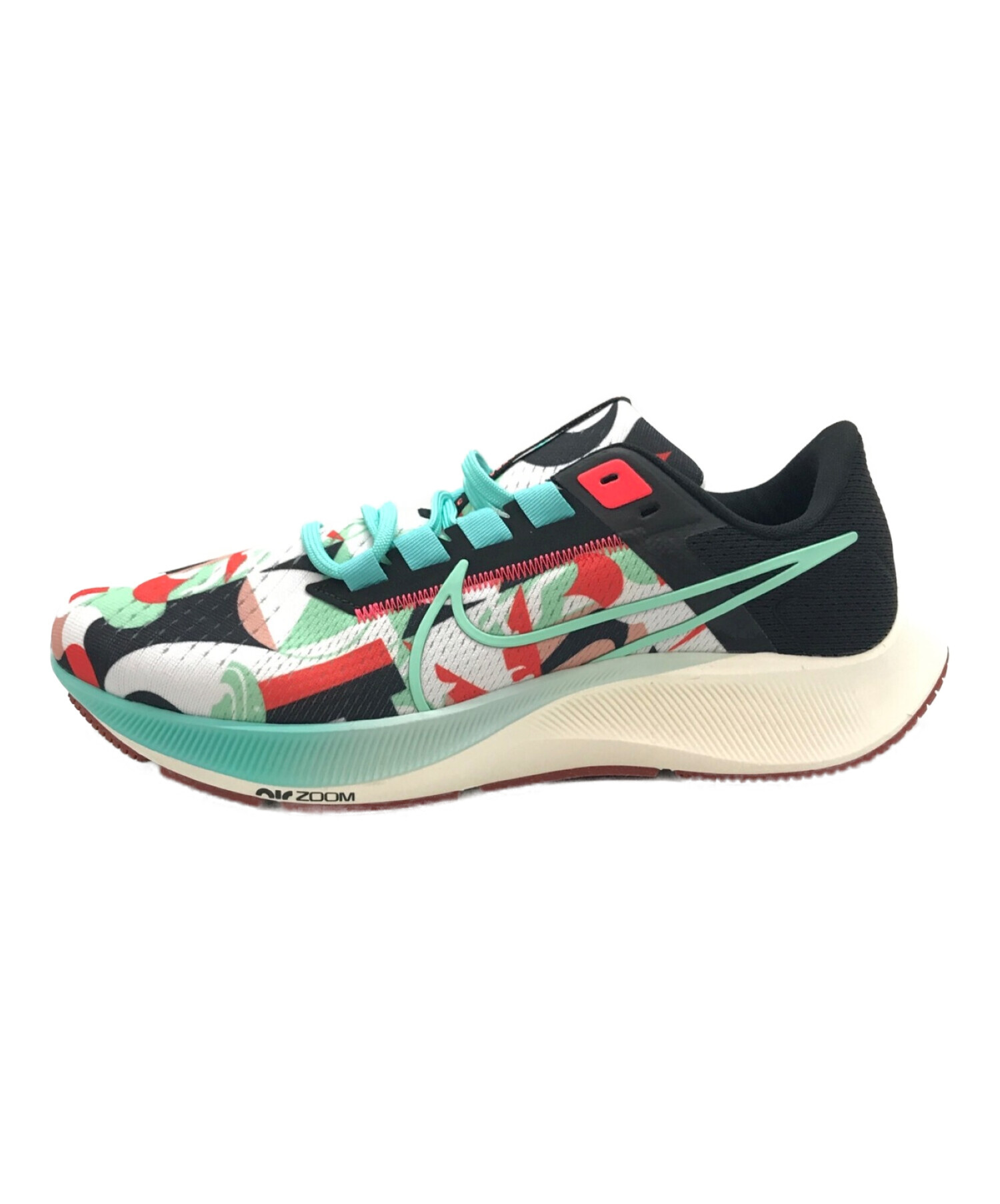 NIKE (ナイキ) AIR ZOOM PEGASUS 38 / エア ズーム ペガサス 38 トウキョウ / ローカットスニーカー / スウッシュ  / 幾何学 / ランニングシューズ グリーン×レッド サイズ:27㎝ 未使用品