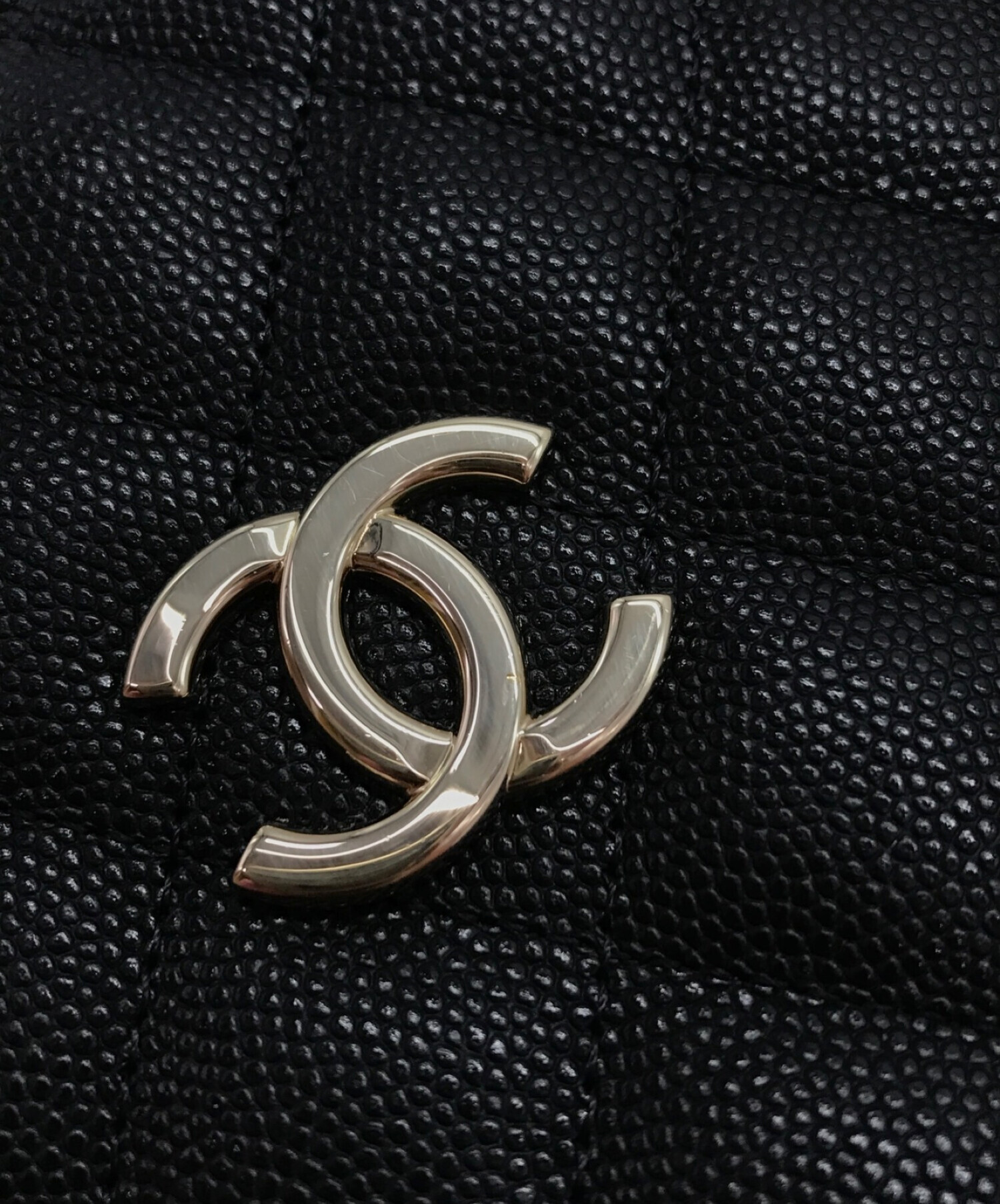 CHANEL (シャネル) キャビアスキンミニバケットバッグ サイズ:下記参照