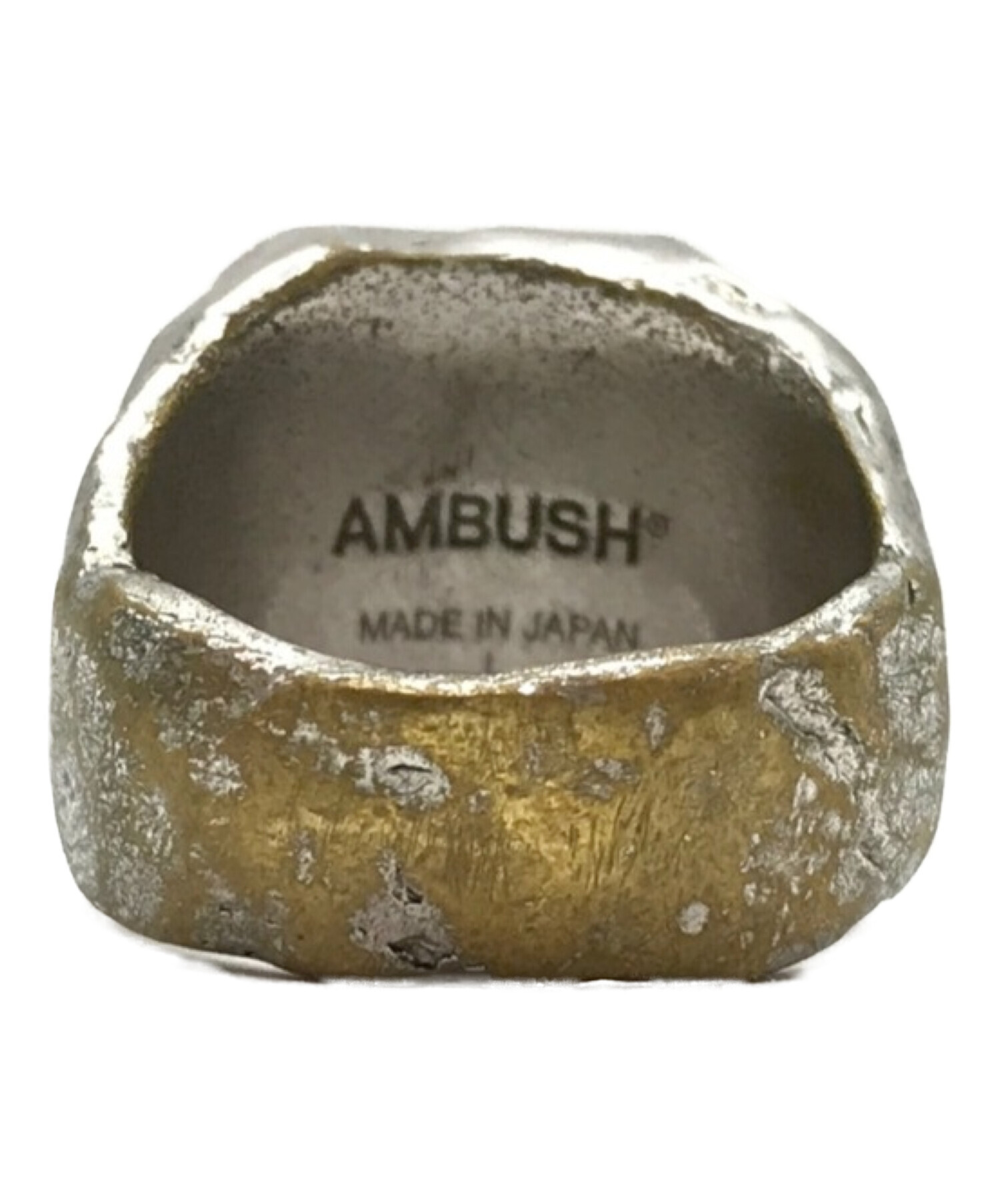 AMBUSH (アンブッシュ) Small Square Cut Stone Ring　スクエアストーンリング　指輪 サイズ:18号