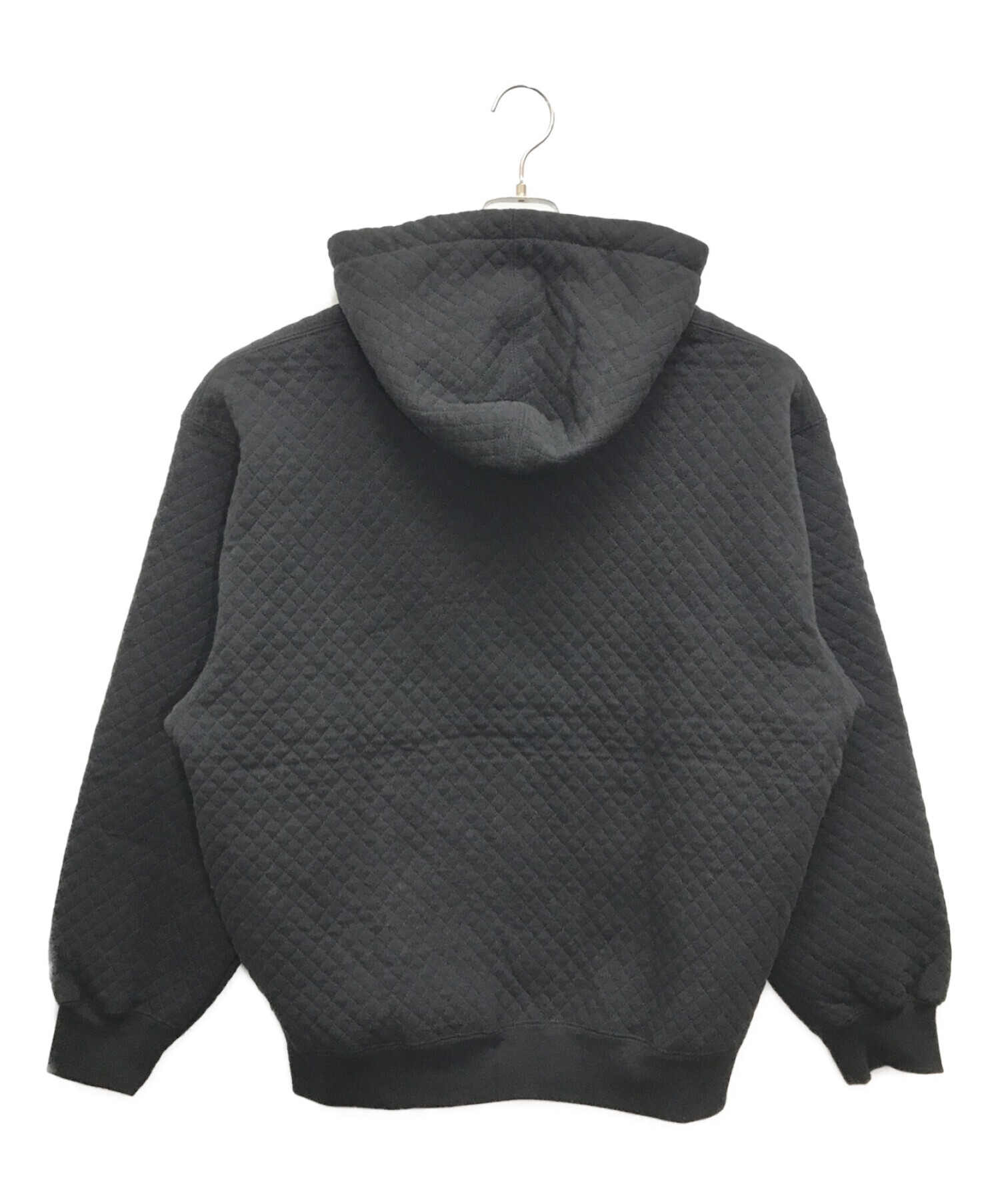 SUPREME (シュプリーム) 23SS Micro Quilted Hooded Sweatshirt　マイクロ キルト フーディー  スウェットシャツ　パーカー　23SS ブラック サイズ:L