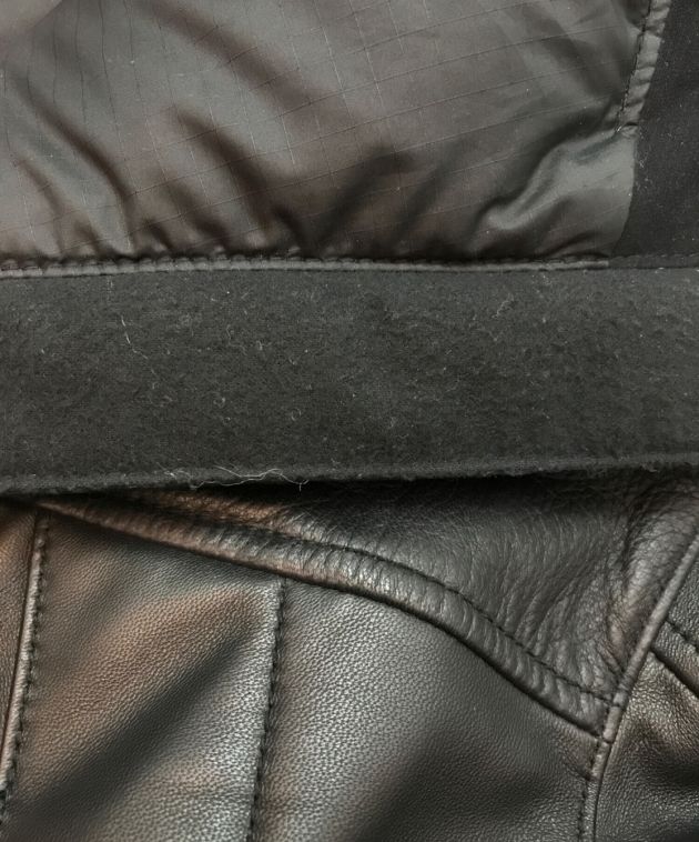 THE NORTHFACE PURPLELABEL (ザ・ノースフェイス パープルレーベル) Mountain Down Leather Jacket  マウンテン ダウンレザージャケット ブラック サイズ:M