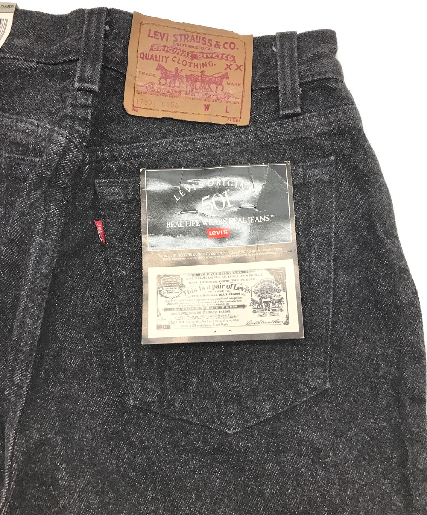 中古・古着通販】LEVI'S (リーバイス) USA製 先染めブラックデニム