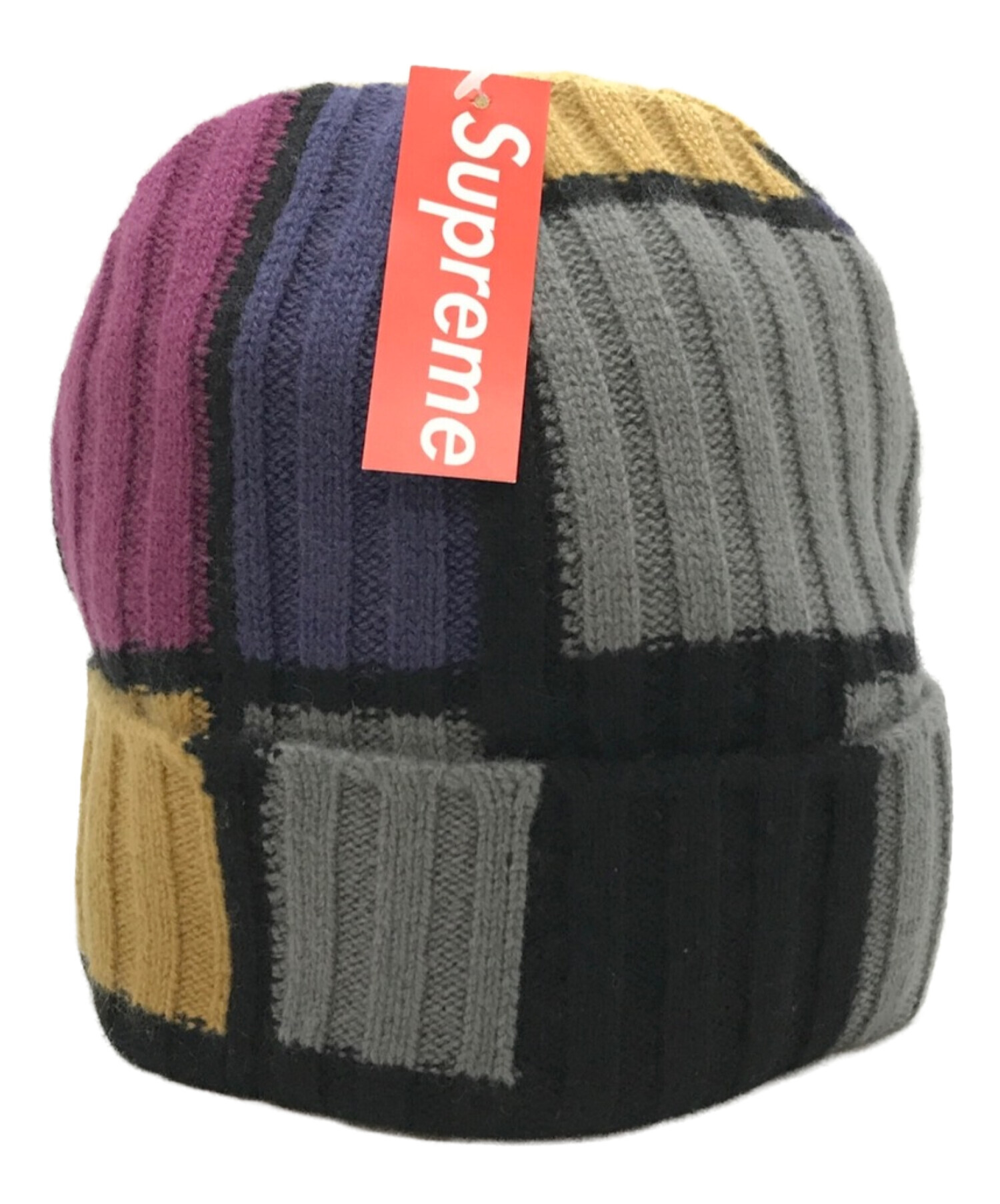 SUPREME (シュプリーム) Cashmere Beanie パープル×ブラック サイズ:下記参照 未使用品