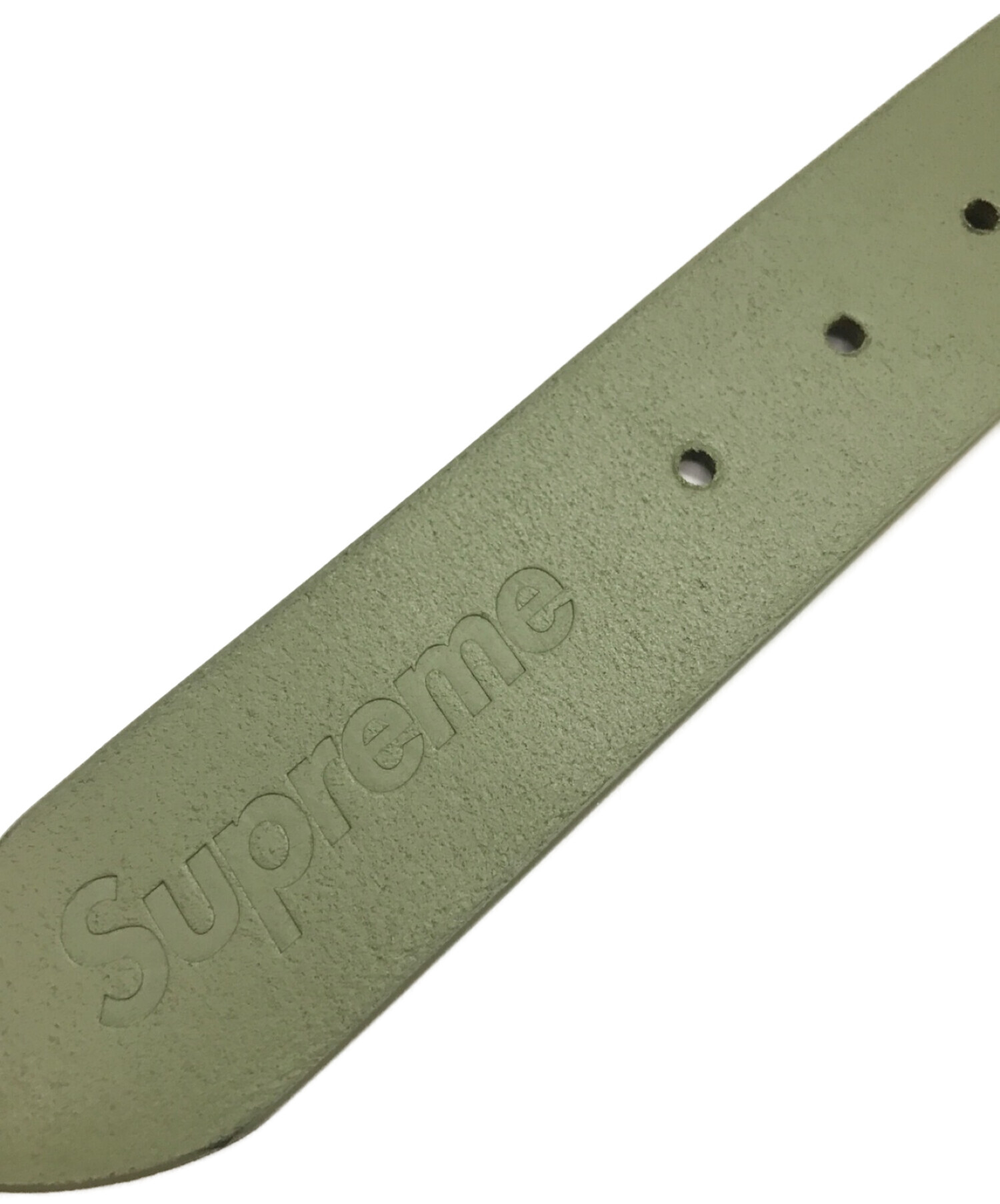 SUPREME (シュプリーム) Repeat Leather Belt　22SS カーキ サイズ:下記参照