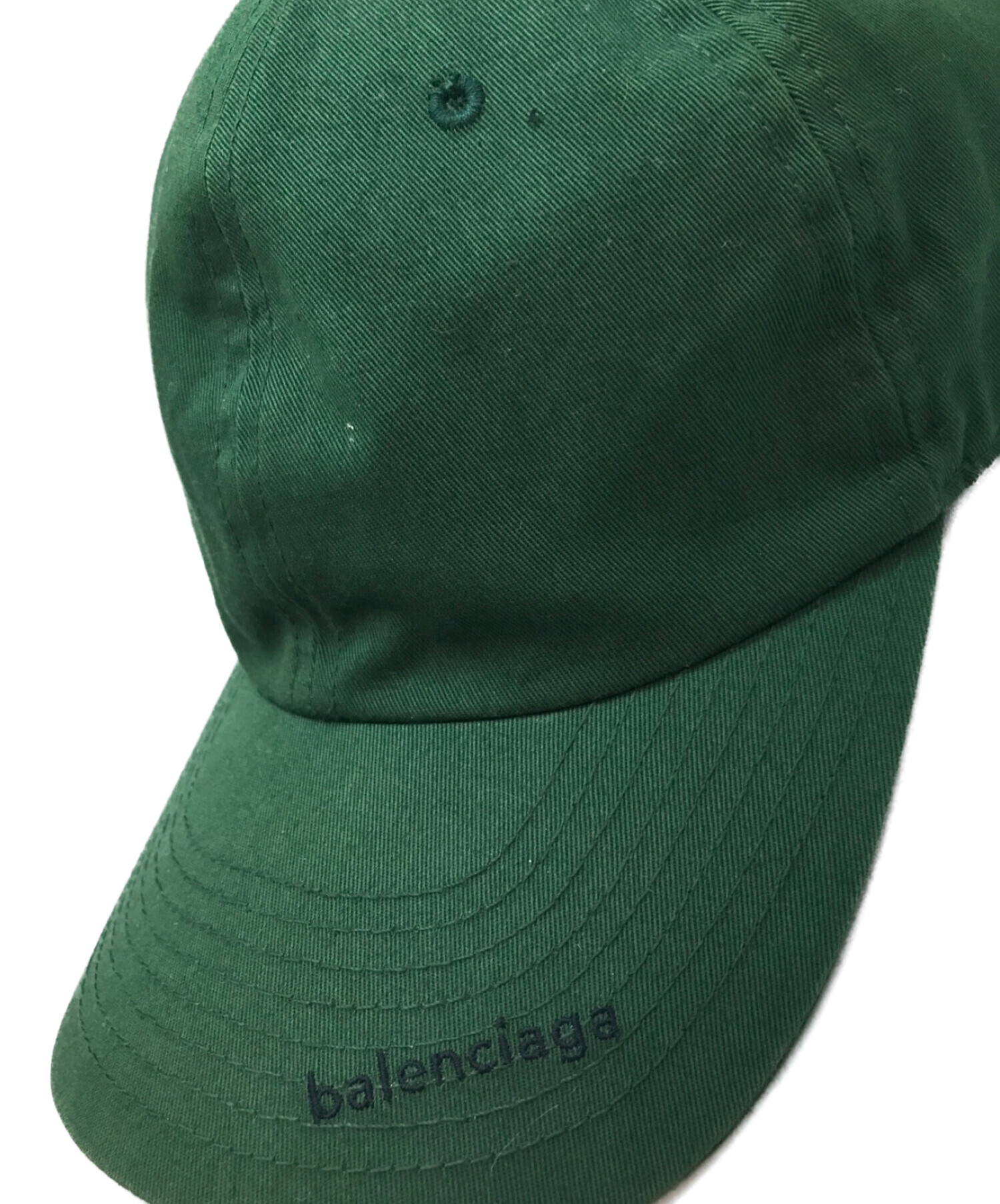 BALENCIAGA (バレンシアガ) サイドロゴキャップ グリーン サイズ:FREE