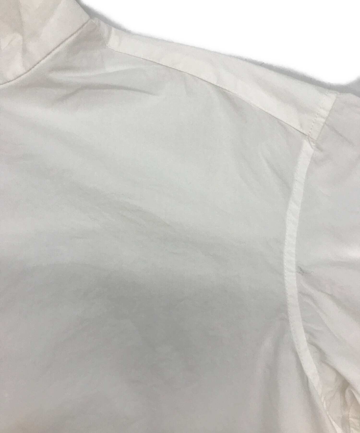 CLANE (クラネ) ハーフジップ スタンドカラー シャツ ホワイト サイズ:1