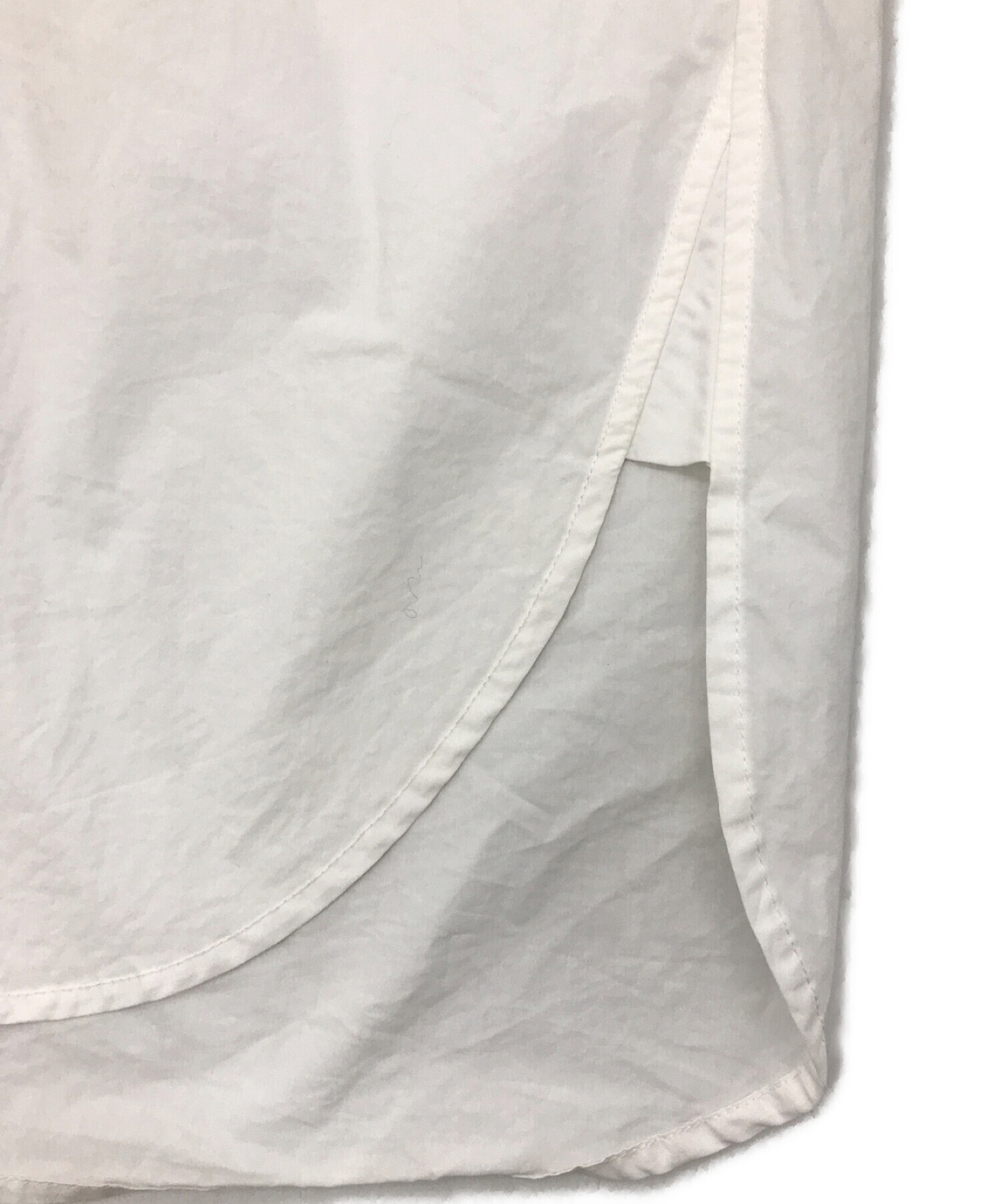 CLANE (クラネ) ハーフジップ スタンドカラー シャツ ホワイト サイズ:1