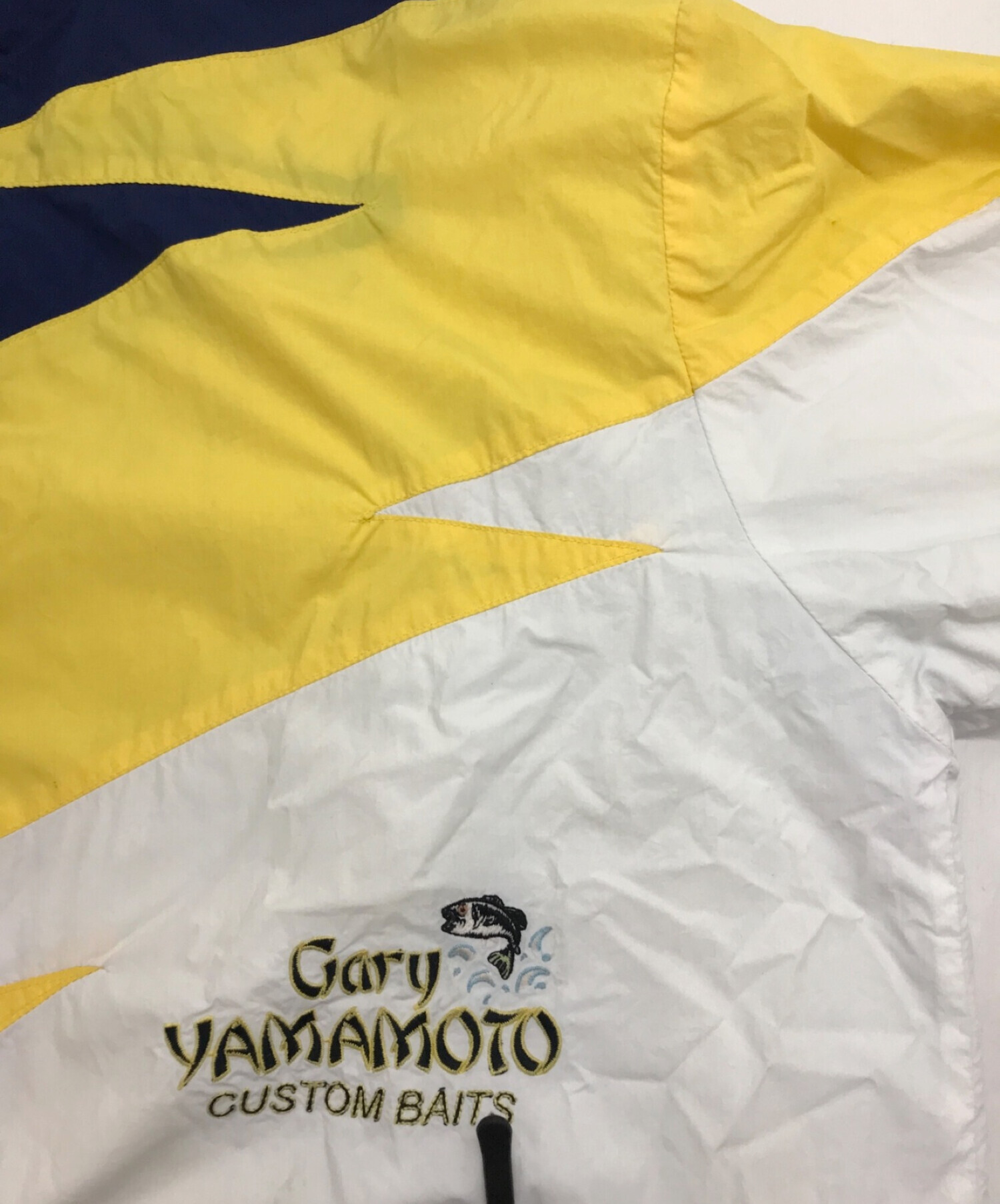 CHALLENGER (チャレンジャー) GARY YAMAMOTO (ゲーリーヤマモト) コラボナイロンジャケット ホワイト×ブルー サイズ:M