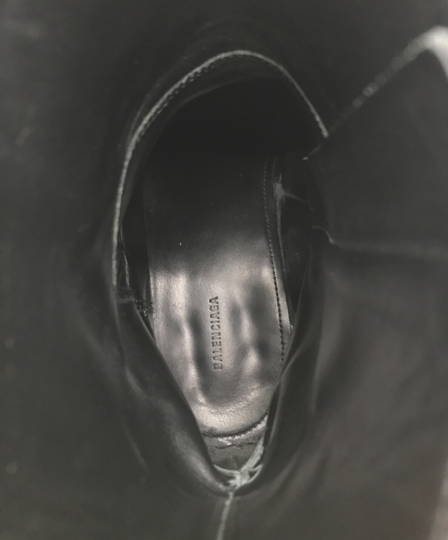 BALENCIAGA (バレンシアガ) リムブーティパテントサイドジップレザーブーツ ブラック サイズ:43 (28.5cm相当)
