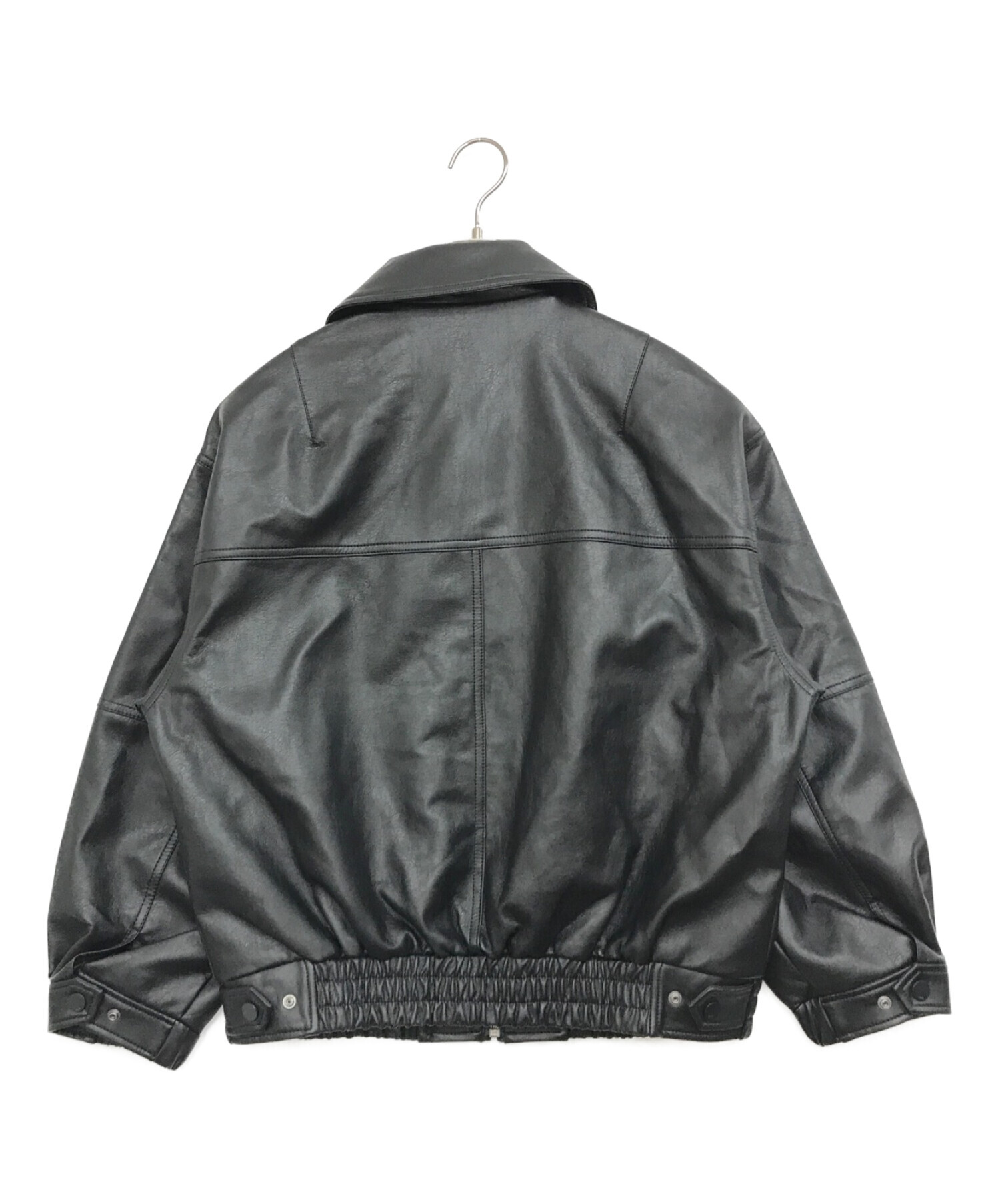 SLY (スライ) FAUX LEATHER ZIP UP ブルゾン ブラック サイズ:FREE