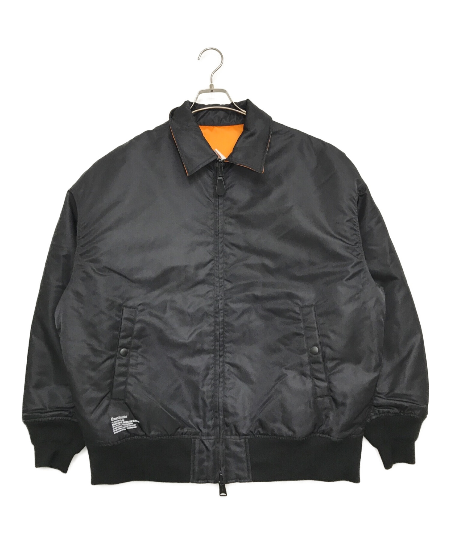 FreshService (フレッシュサービス) FLIGHT NYLON REVERSIBLE SWING TOP BLOUSON  ブラック×オレンジ サイズ:L 未使用品