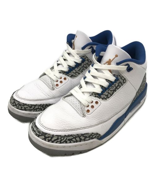 中古・古着通販】NIKE (ナイキ) AIR JORDAN 3 RETRO ホワイト×ブルー