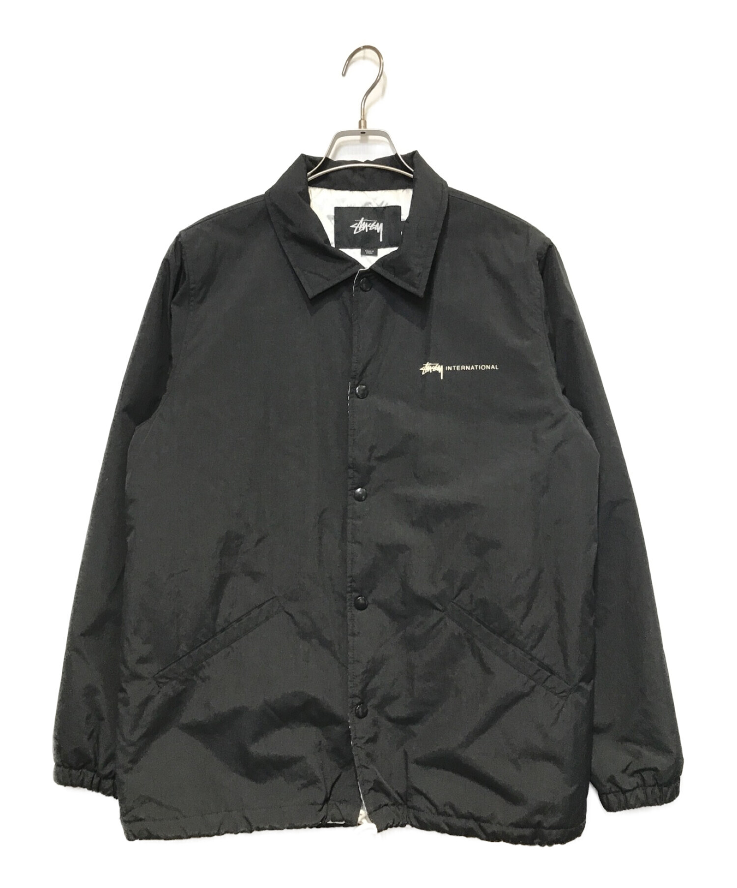 stussy (ステューシー) デジタルロゴコーチジャケット ブラック サイズ:S