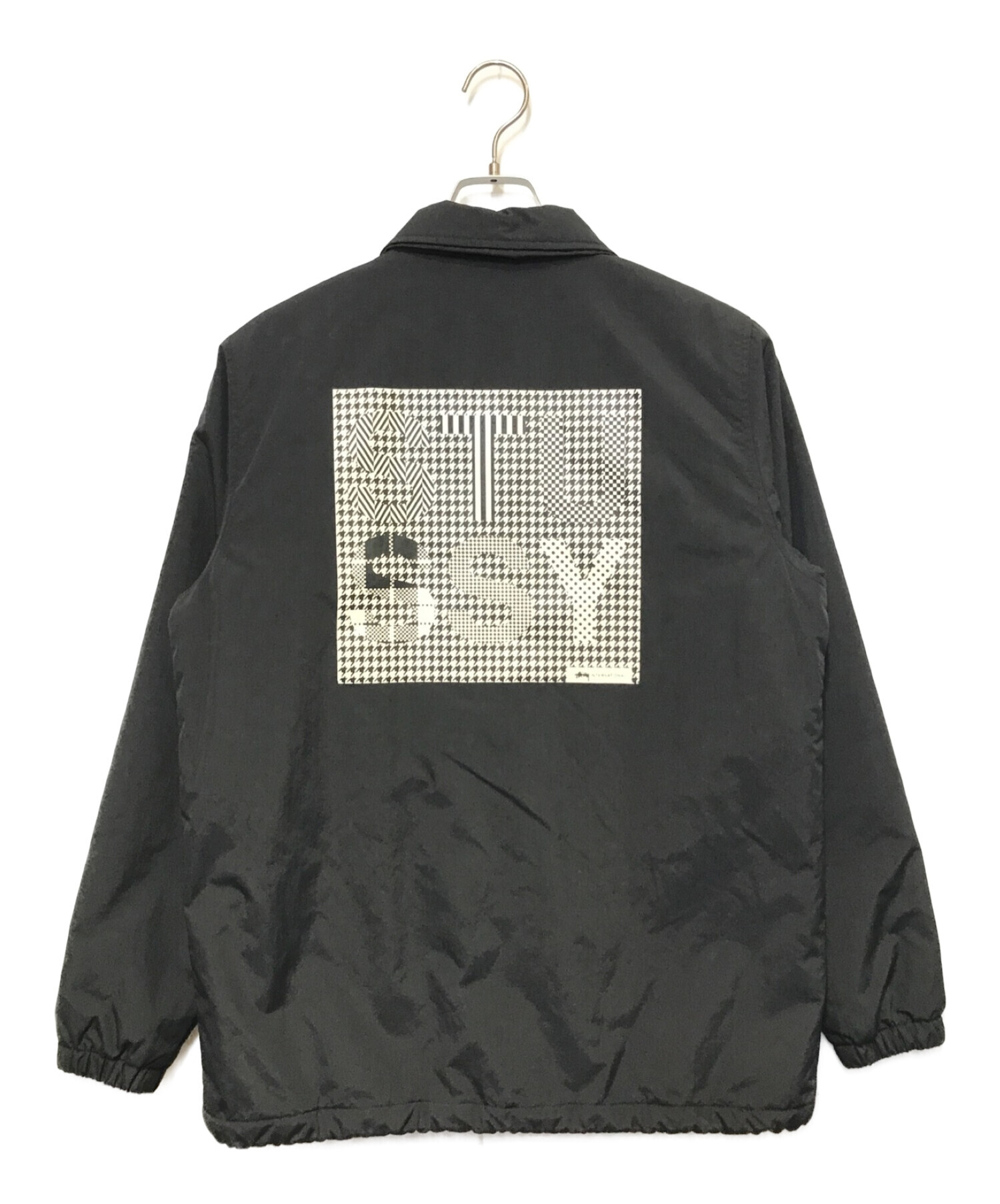 stussy (ステューシー) デジタルロゴコーチジャケット ブラック サイズ:S