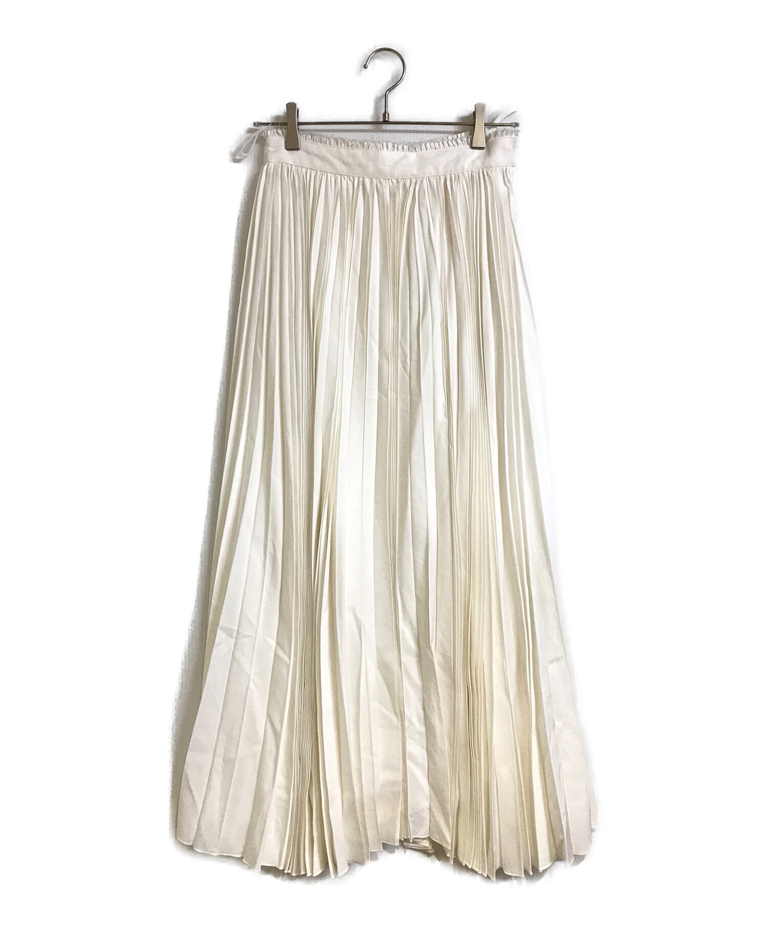 ebure (エブール) アコーディオンプリーツロングスカート ホワイト サイズ:36