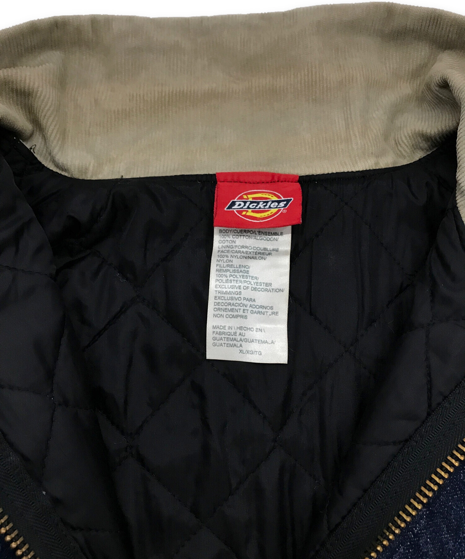 Dickies (ディッキーズ) ［古着］襟コーデュロイデニムジャケット インディゴ サイズ:XL