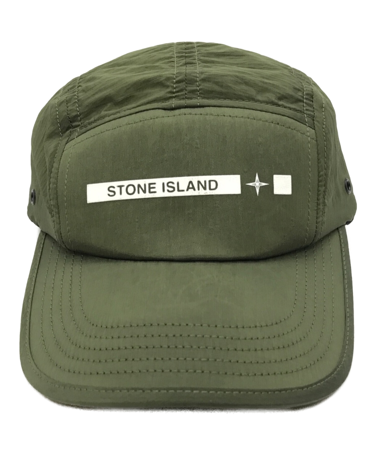 中古・古着通販】STONE ISLAND (ストーンアイランド) ナイロンメタルワークキャップ カーキ サイズ:UNI｜ブランド・古着通販  トレファク公式【TREFAC FASHION】スマホサイト