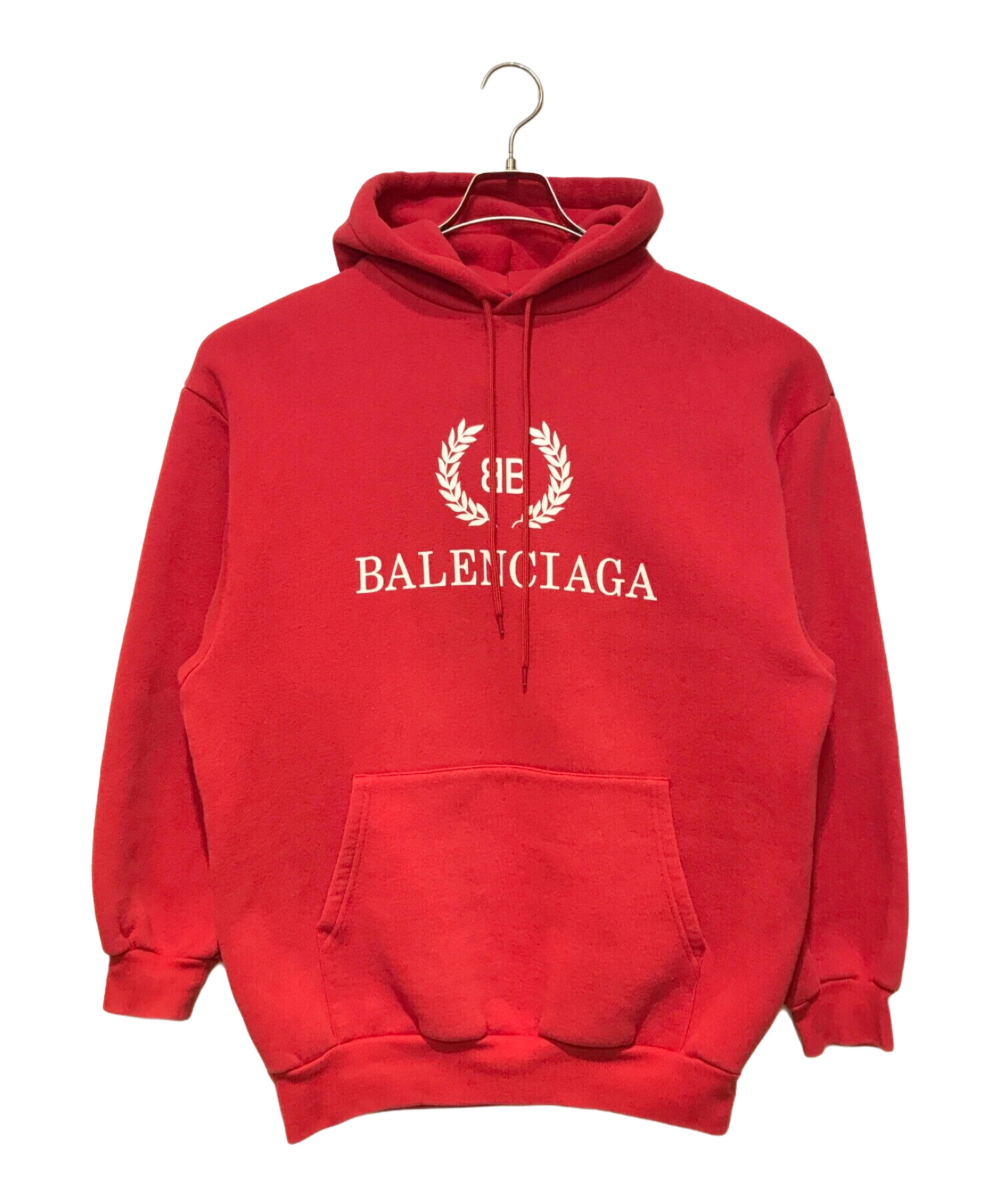 中古・古着通販】BALENCIAGA (バレンシアガ) BBロゴプルオーバーパーカー レッド サイズ:XS｜ブランド・古着通販  トレファク公式【TREFAC FASHION】スマホサイト