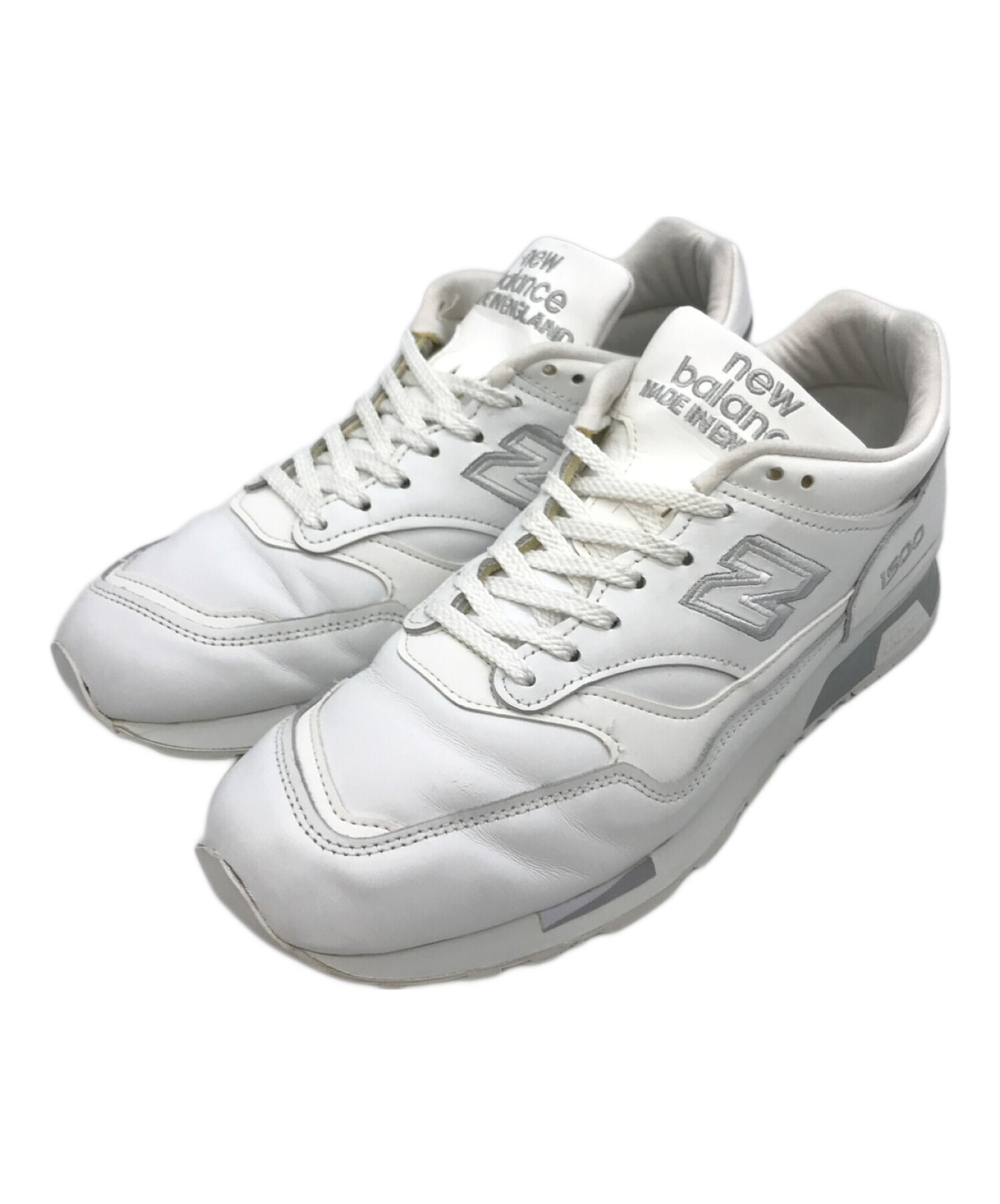 NEW BALANCE (ニューバランス) M1500WHI レザーローカットスニーカー ホワイト サイズ:9 1/2（28.5㎝相当）