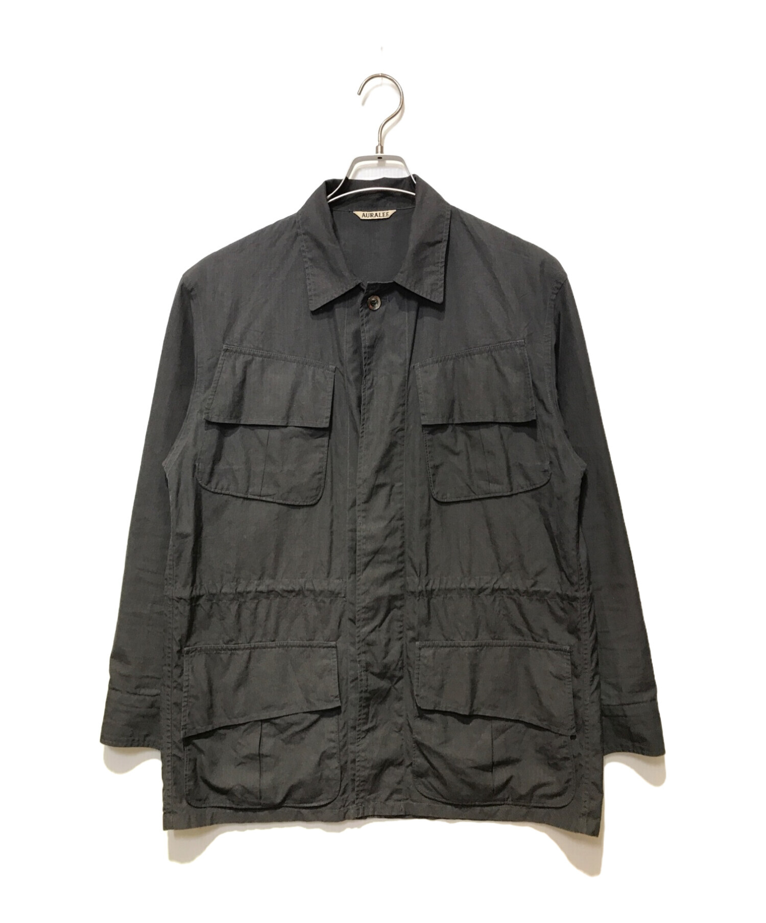 AURALEE (オーラリー) WASHED FINX RIPSTOP FATIGUE JACKET グレー サイズ:34（XL相当）