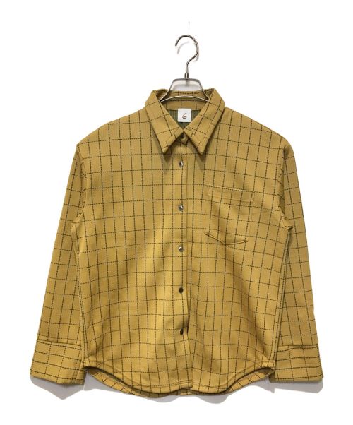 【中古・古着通販】6(ROKU) BEAUTY&YOUTH (ロク ビューティーアンドユース) CHECK CUTSEW SHIRT イエロー  サイズ:FREE｜ブランド・古着通販 トレファク公式【TREFAC FASHION】スマホサイト