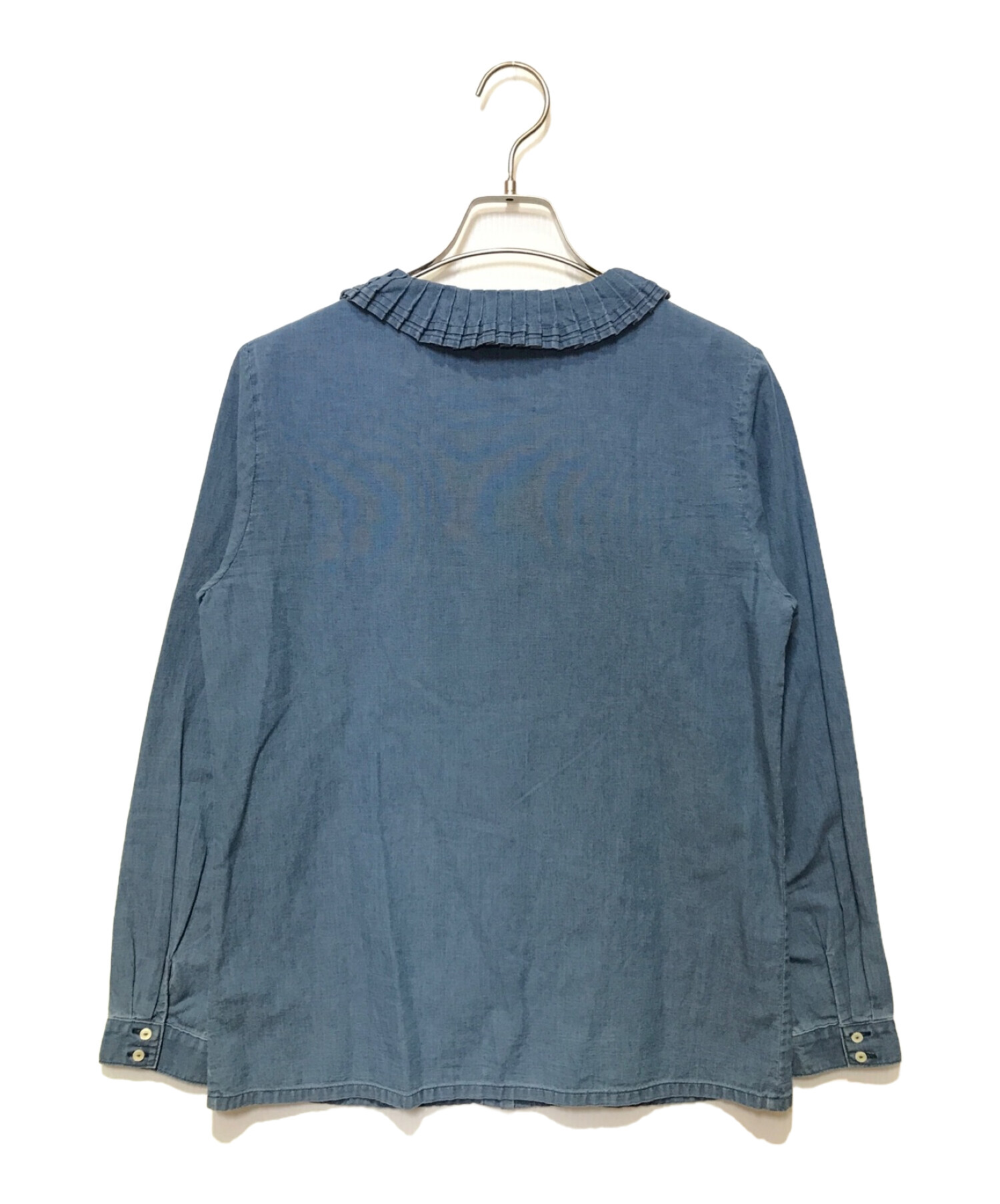 中古・古着通販】A.P.C. (アーペーセー) デニムフリルシャツ インディゴ サイズ:36｜ブランド・古着通販 トレファク公式【TREFAC  FASHION】スマホサイト