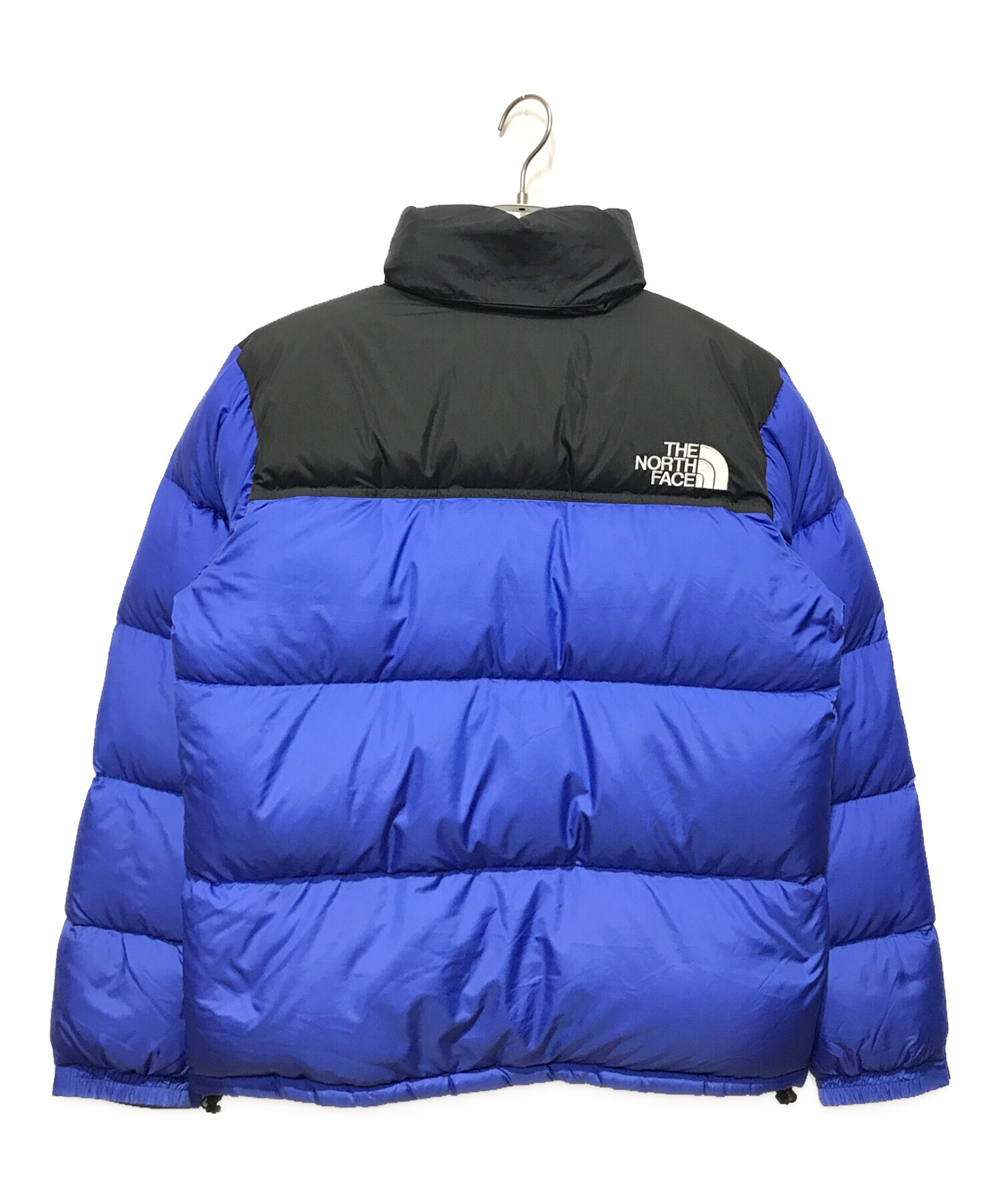 THE NORTH FACE (ザ ノース フェイス) ヌプシダウンジャケット ブラック×ブルー サイズ:XL