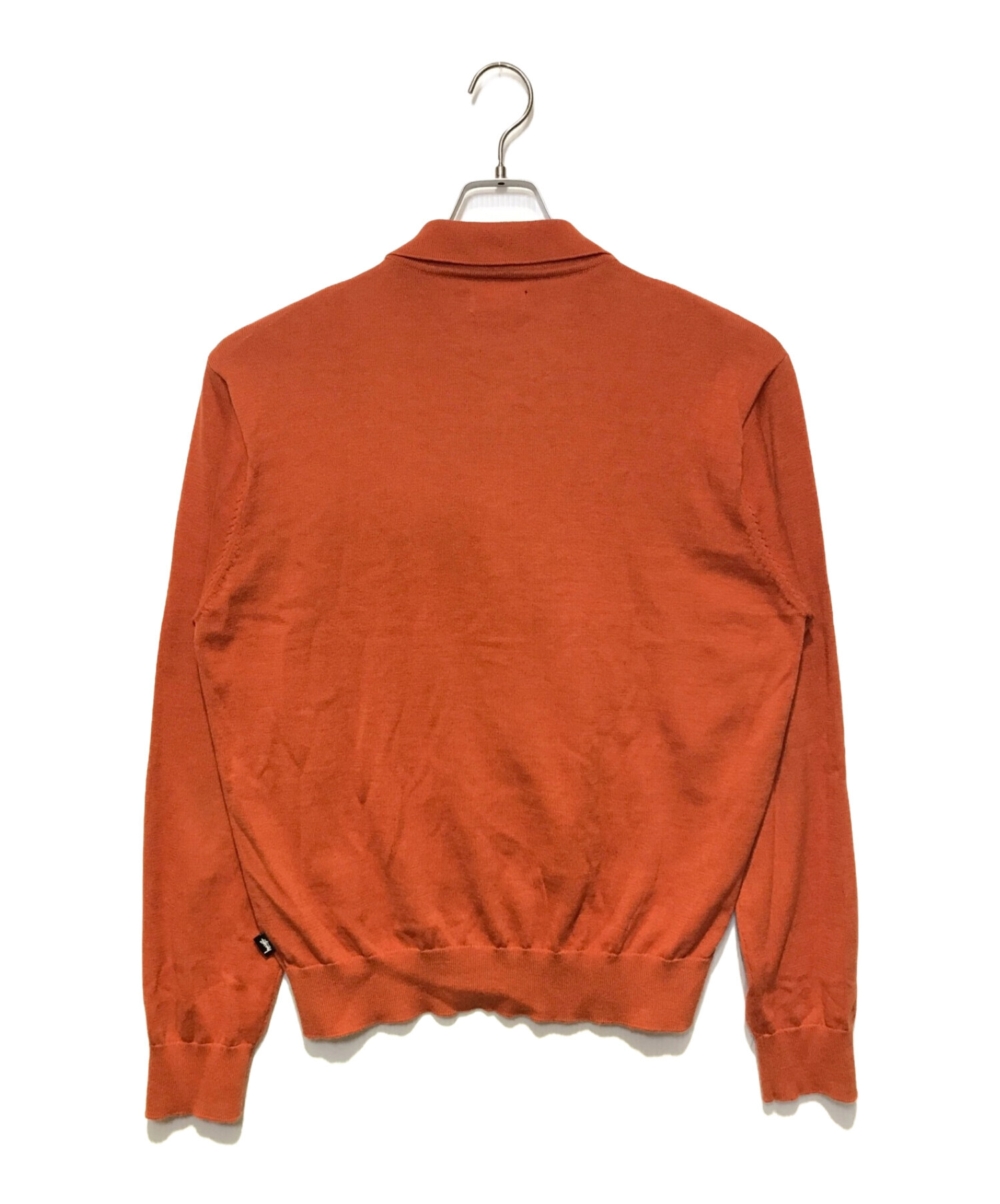 stussy (ステューシー) color block sweater オレンジ×ベージュ サイズ:M