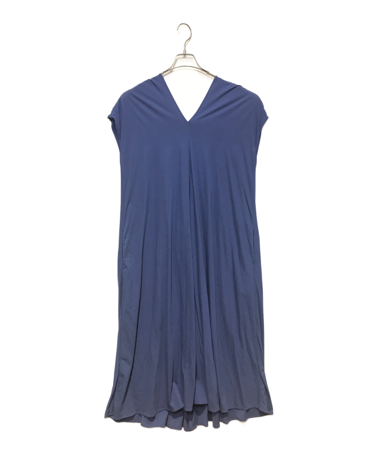 中古・古着通販】ATON (エイトン) DRAPED DRESS / ドレープドレス ブルー サイズ:01｜ブランド・古着通販  トレファク公式【TREFAC FASHION】スマホサイト