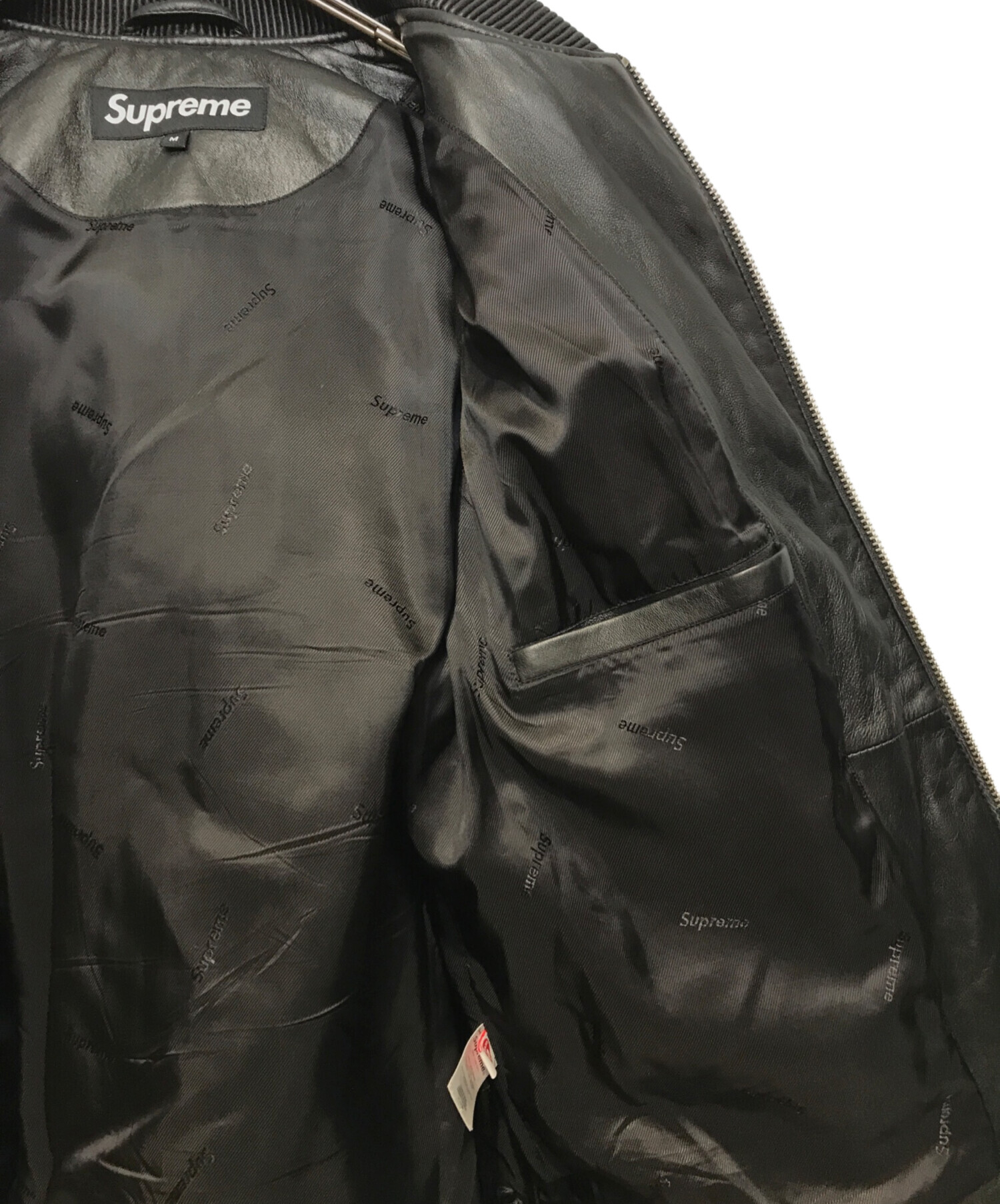 中古・古着通販】SUPREME (シュプリーム) 22AW キルテッドレザーワークジャケット ブラック サイズ:Ｍ｜ブランド・古着通販  トレファク公式【TREFAC FASHION】スマホサイト