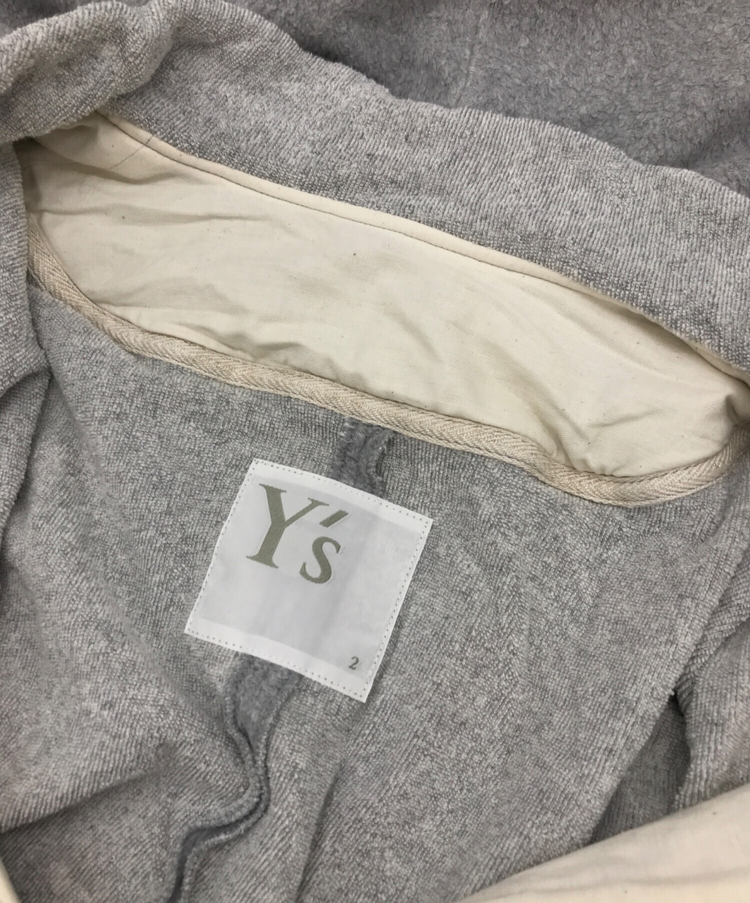 中古・古着通販】Y's (ワイズ) ハーフスリーブジャケット グレー サイズ:2｜ブランド・古着通販 トレファク公式【TREFAC  FASHION】スマホサイト