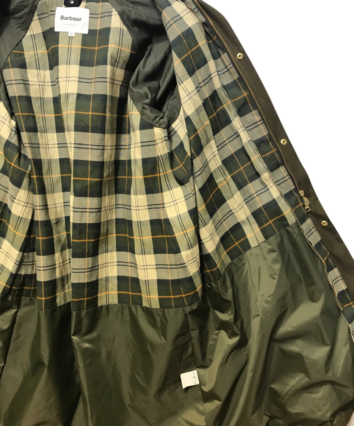 中古・古着通販】Barbour (バブアー) BEAMS BOY (ビームスボーイ) Balvenie Long Jacket カーキ×ブラウン  サイズ:10（M相当）｜ブランド・古着通販 トレファク公式【TREFAC FASHION】スマホサイト