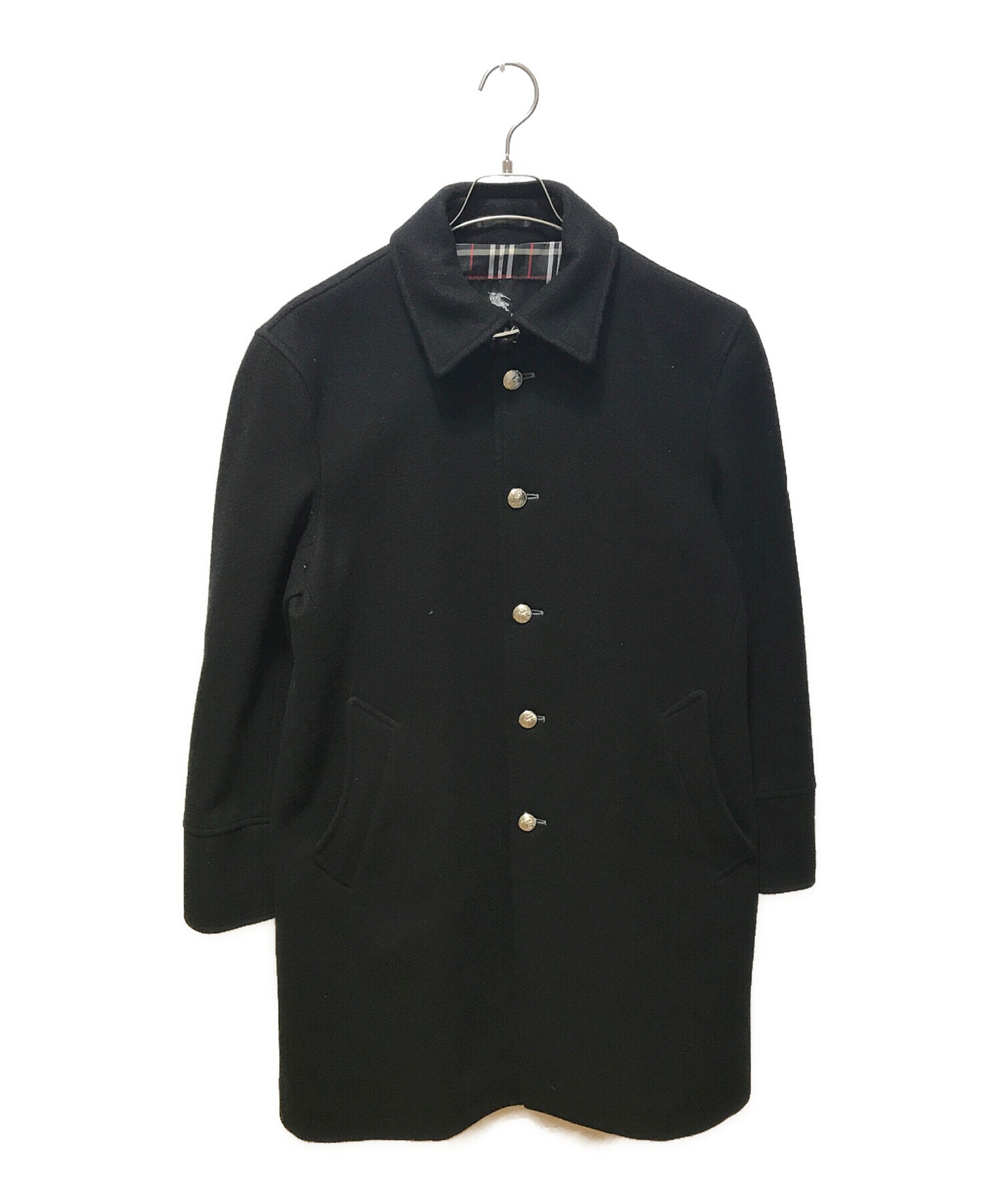 中古・古着通販】BURBERRY BLACK LABEL (バーバリーブラックレーベル) マリンコート ブラック サイズ:L｜ブランド・古着通販  トレファク公式【TREFAC FASHION】スマホサイト