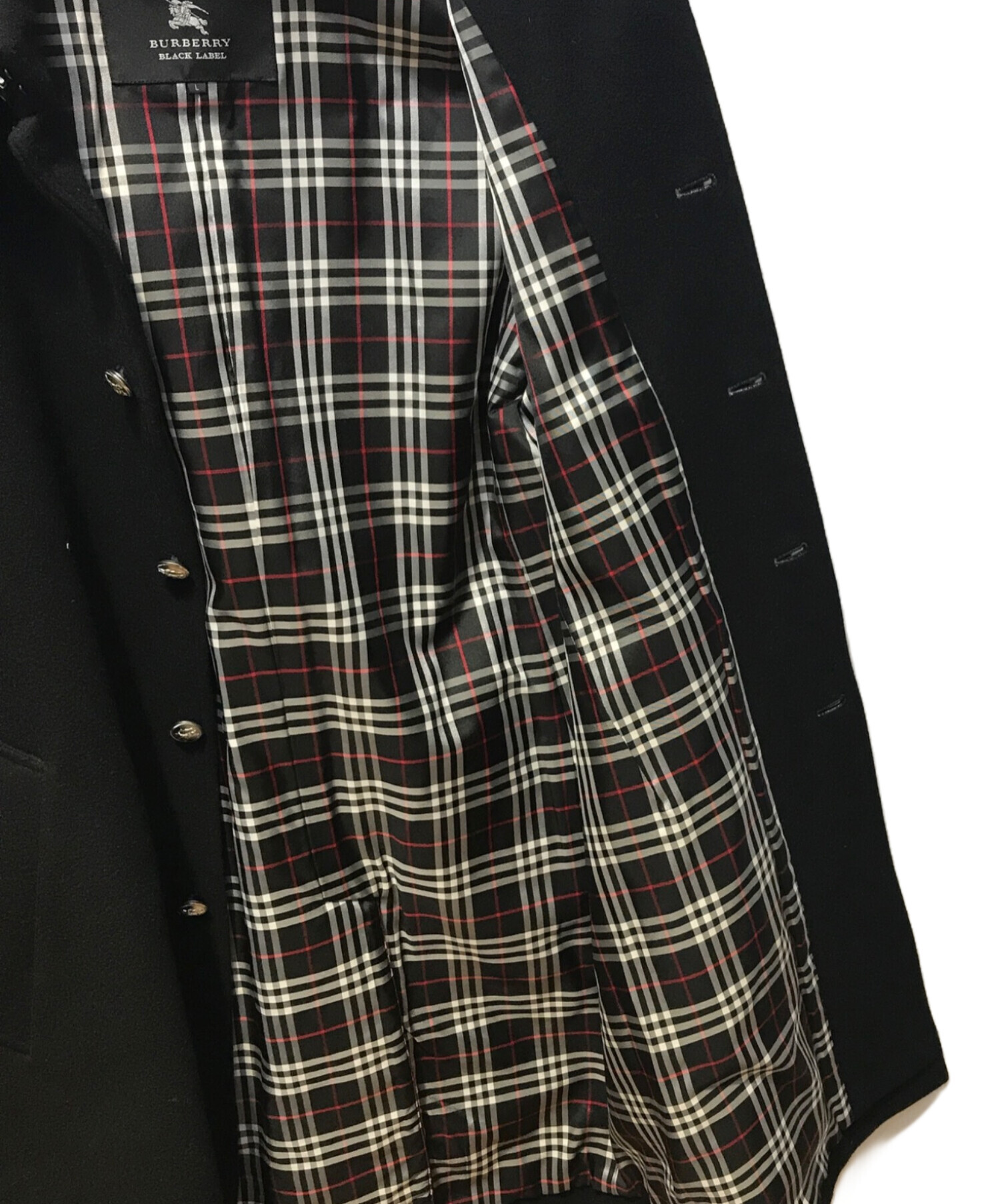 中古・古着通販】BURBERRY BLACK LABEL (バーバリーブラックレーベル) マリンコート ブラック サイズ:L｜ブランド・古着通販  トレファク公式【TREFAC FASHION】スマホサイト