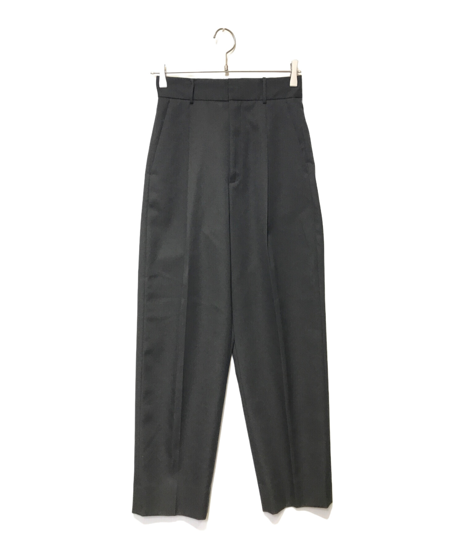 中古・古着通販】ATON (エイトン) WOOL GABARDINE | テーパードタックパンツ ブラック サイズ:01 未使用品｜ブランド・古着通販  トレファク公式【TREFAC FASHION】スマホサイト