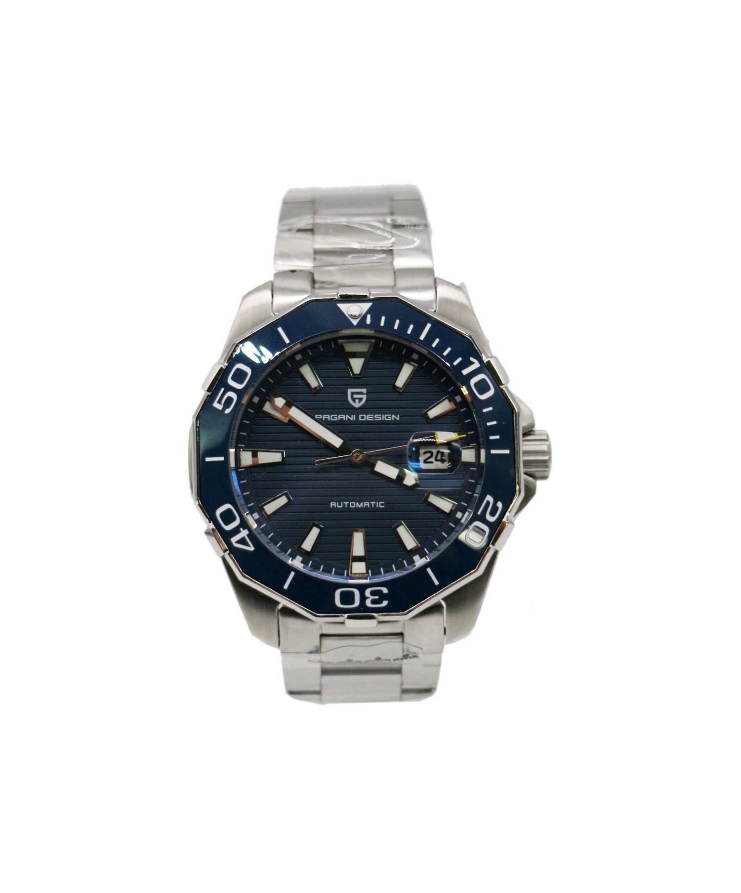 PAGANI DESIGN (パガ－ニデザイン) 腕時計 ブルー PD-1617 自動巻き ステンレススチール