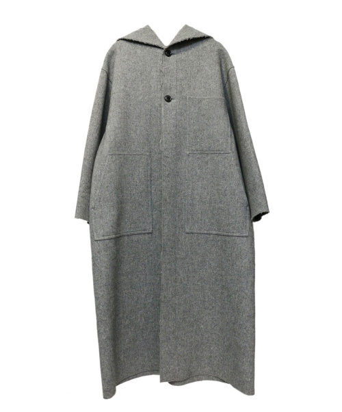 【中古・古着通販】HYKE (ハイク) HOODED COAT グレー サイズ:1