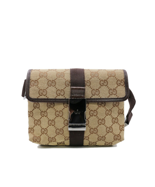 【中古・古着通販】GUCCI (グッチ) GGキャンバスウエストポーチ