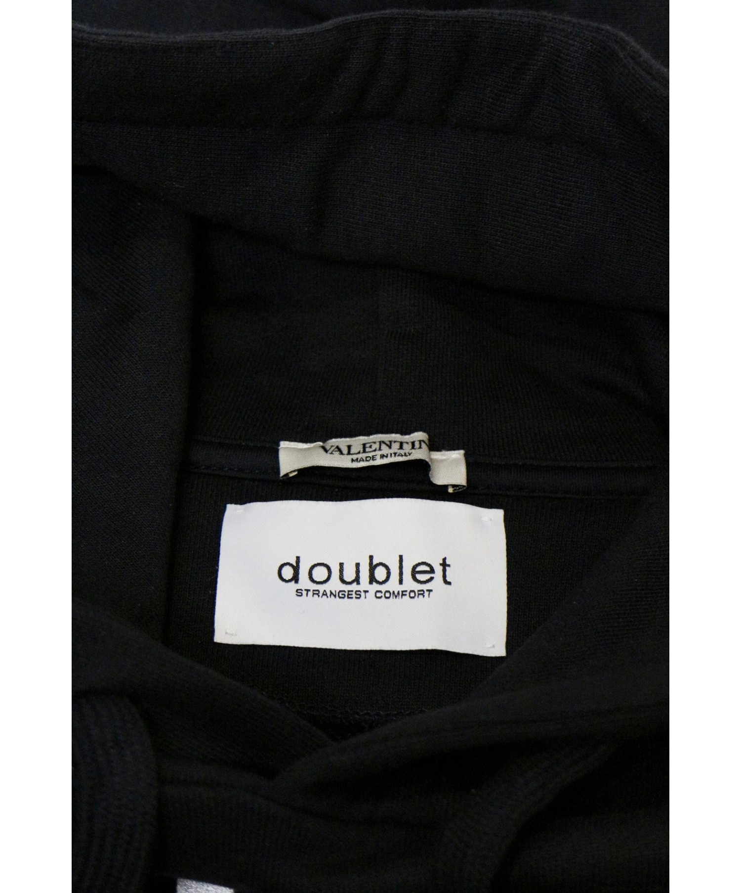 VALENTINO×DOUBLET (ヴァレンティノ×ダブレット) コラボフーディ ブラック サイズ:M