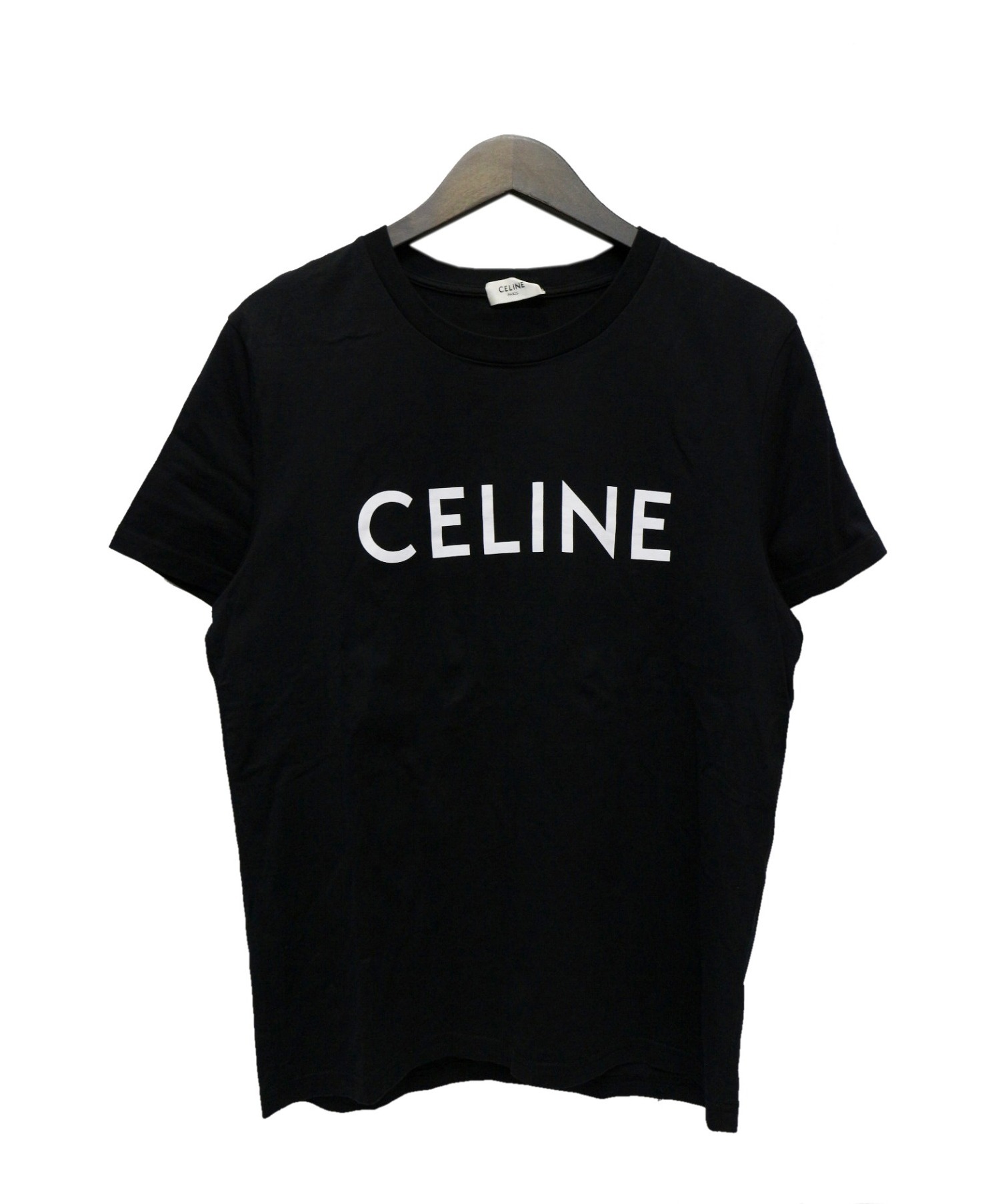 CELINE セリーヌ ロゴ ブラック TシャツLサイズ
