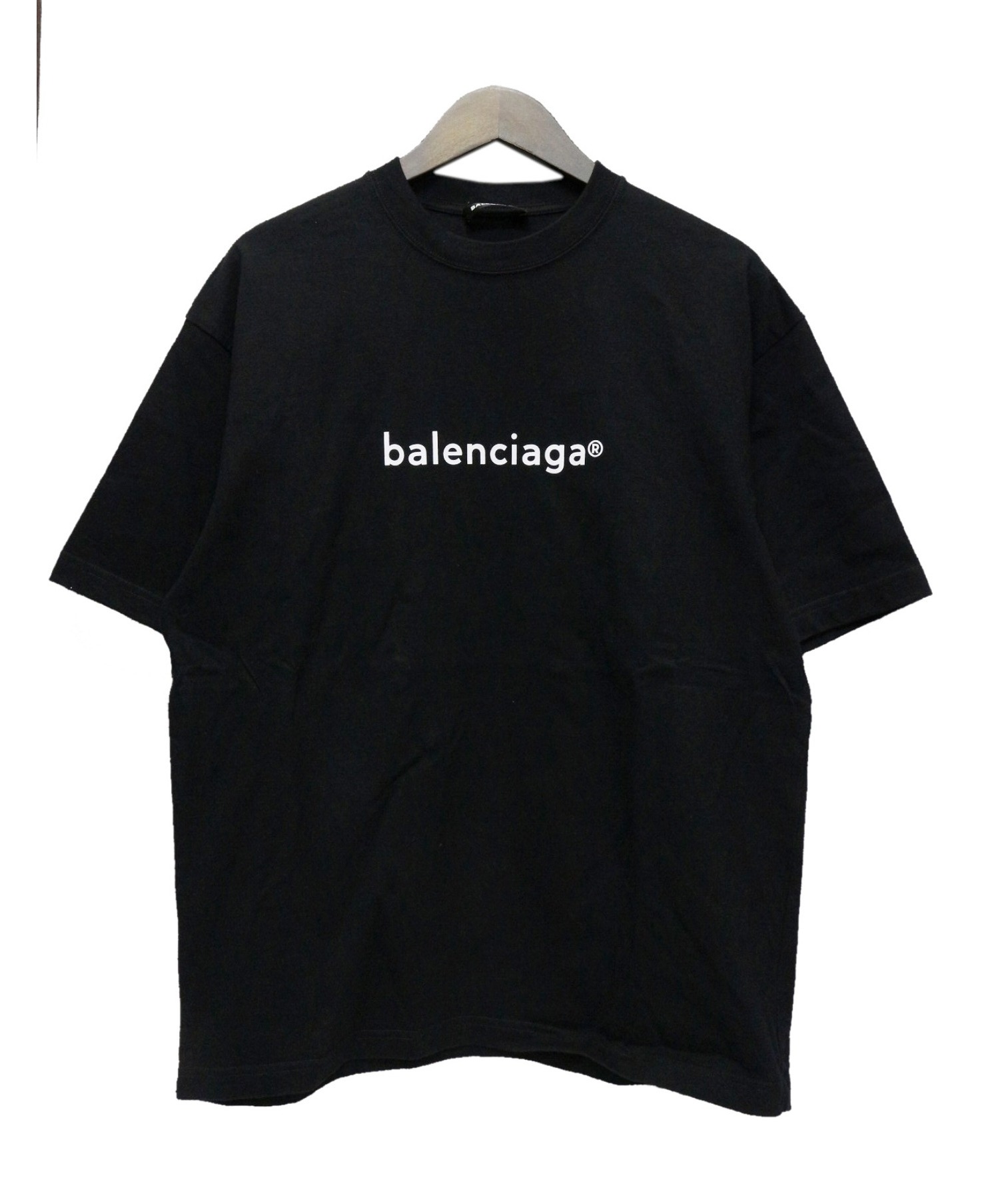 BALENCIAGA バレンシアガ ロゴプリント Tシャツ ブラック www