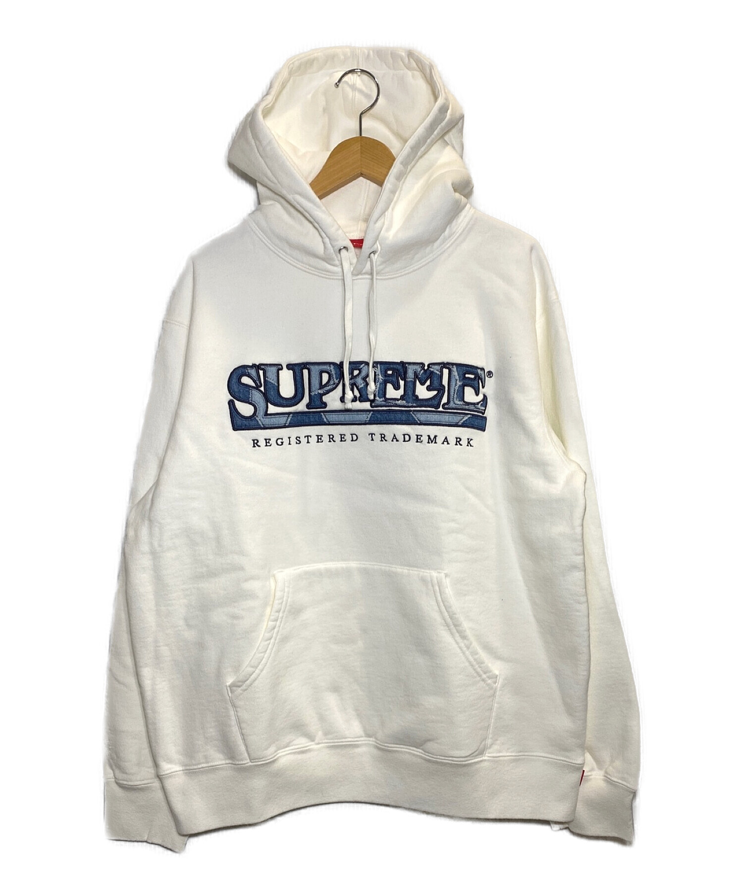 Supreme (シュプリーム) Denim Logo Hooded Sweatshirt アイボリー サイズ:M